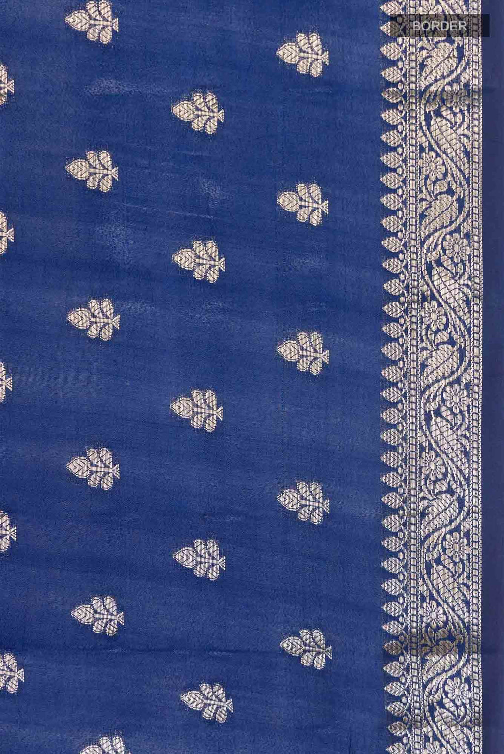 Blue Banarasi Raw Silk Saree