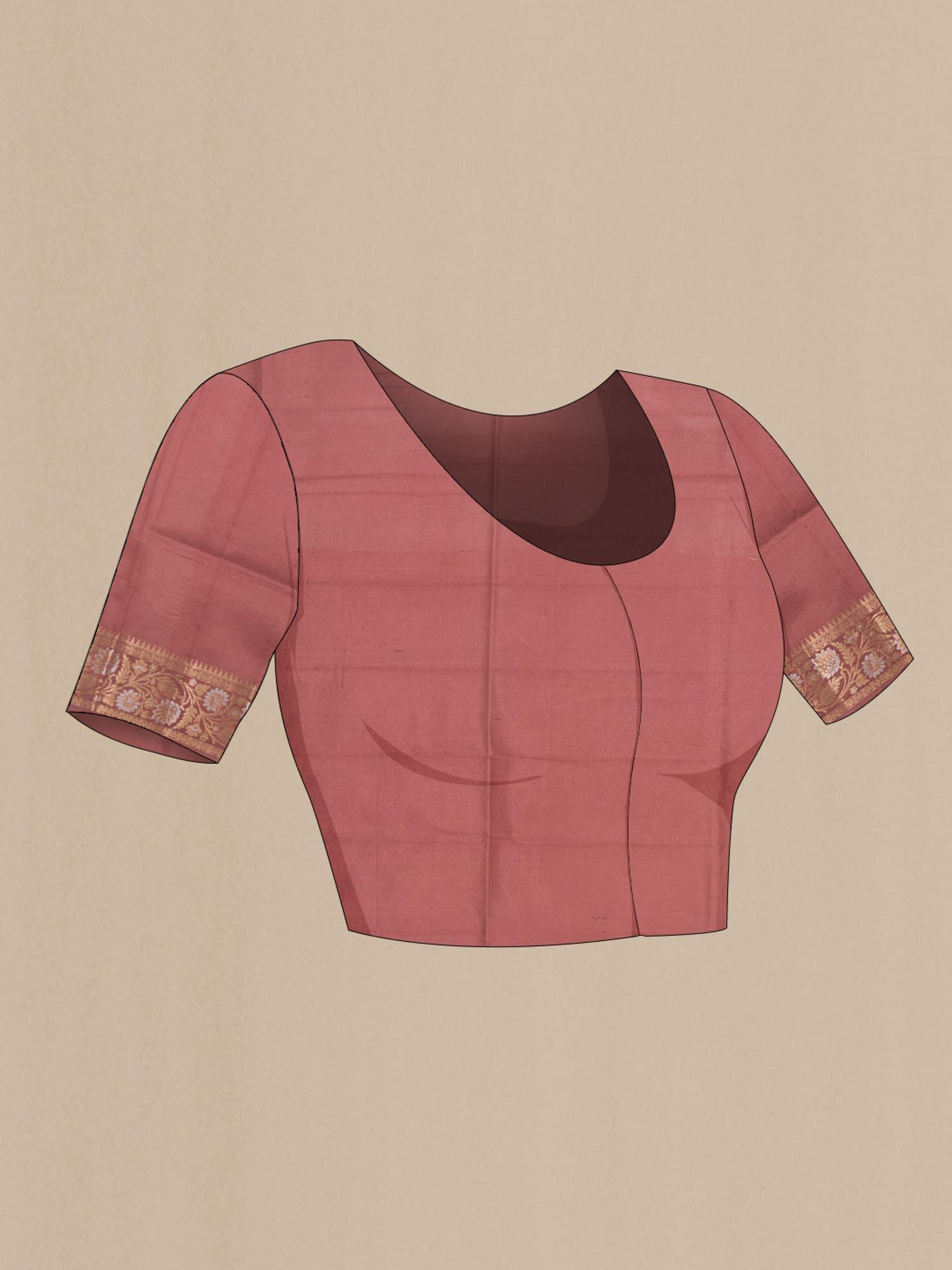 Mauve Banarasi Raw Silk Saree
