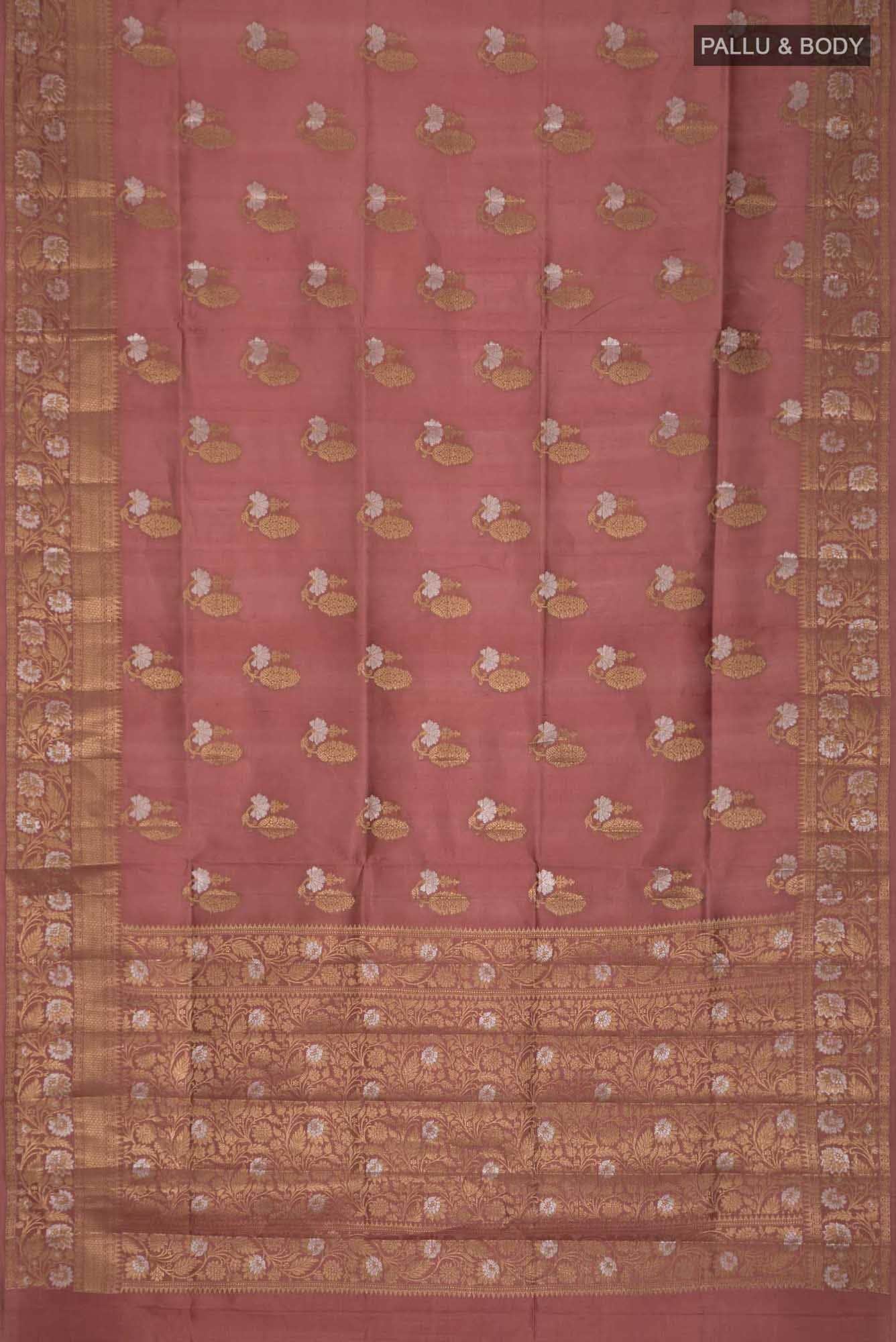 Mauve Banarasi Raw Silk Saree