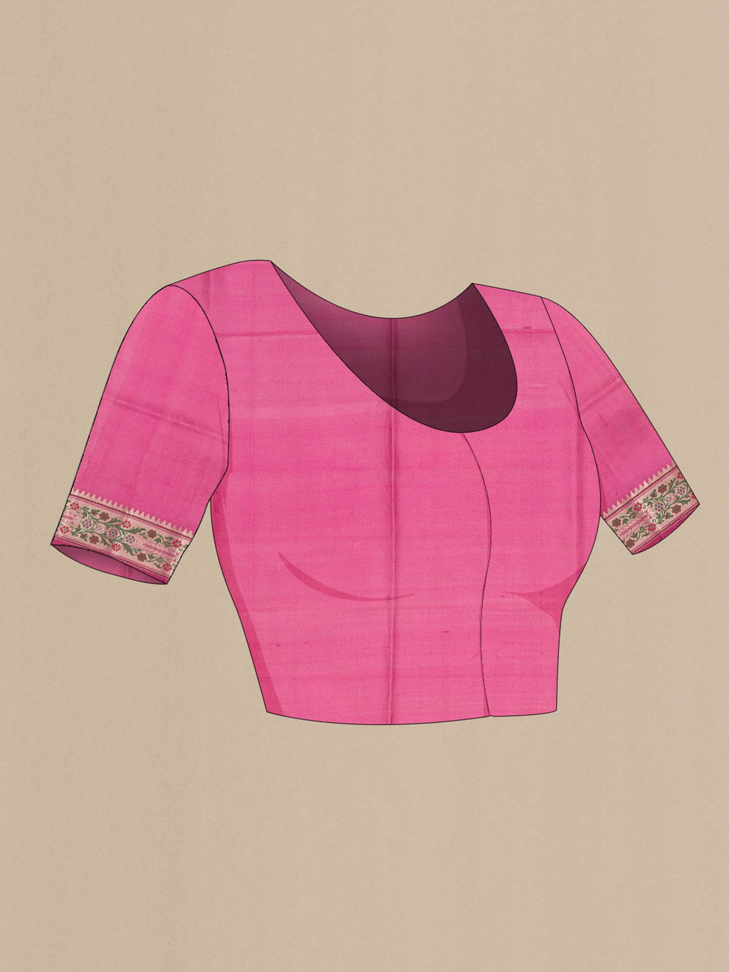 Pink Banarasi Raw Silk Saree