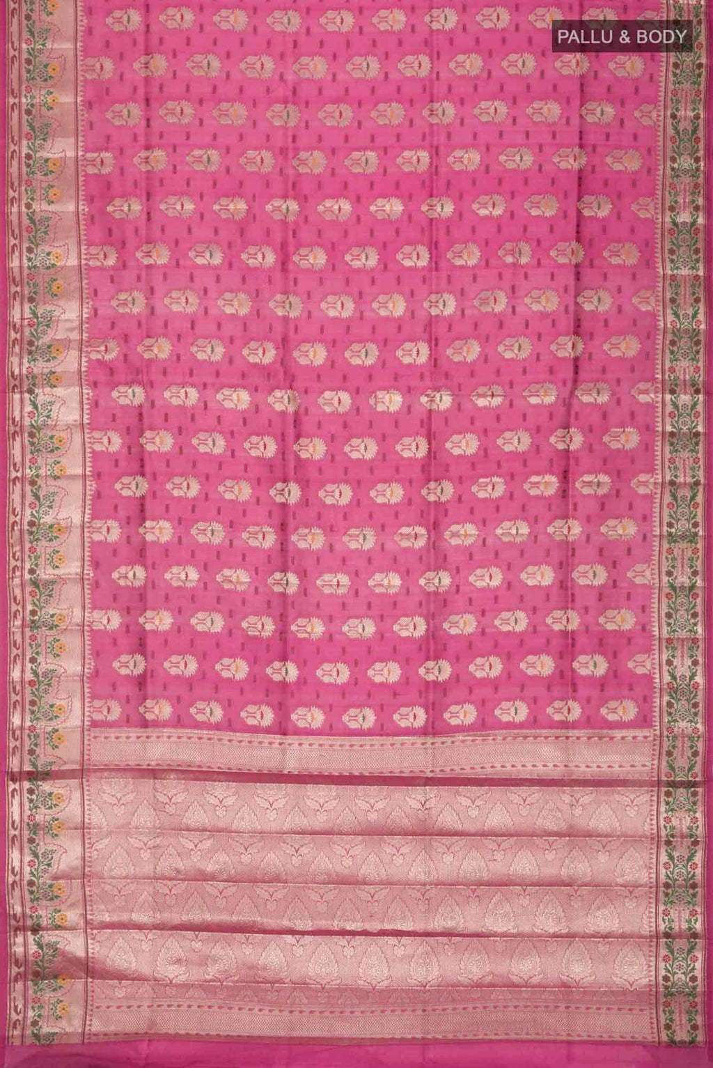 Pink Banarasi Raw Silk Saree