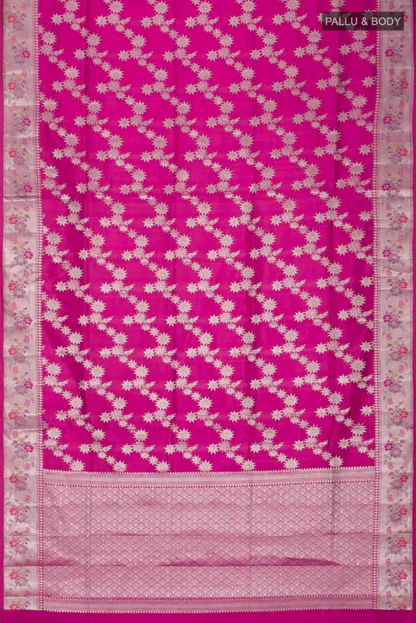 Pink Banarasi Raw Silk Saree