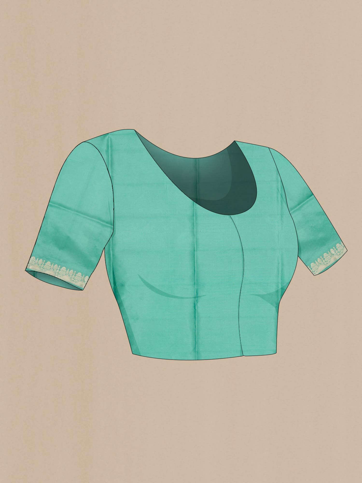 Sea Green Banarasi Raw Silk Saree