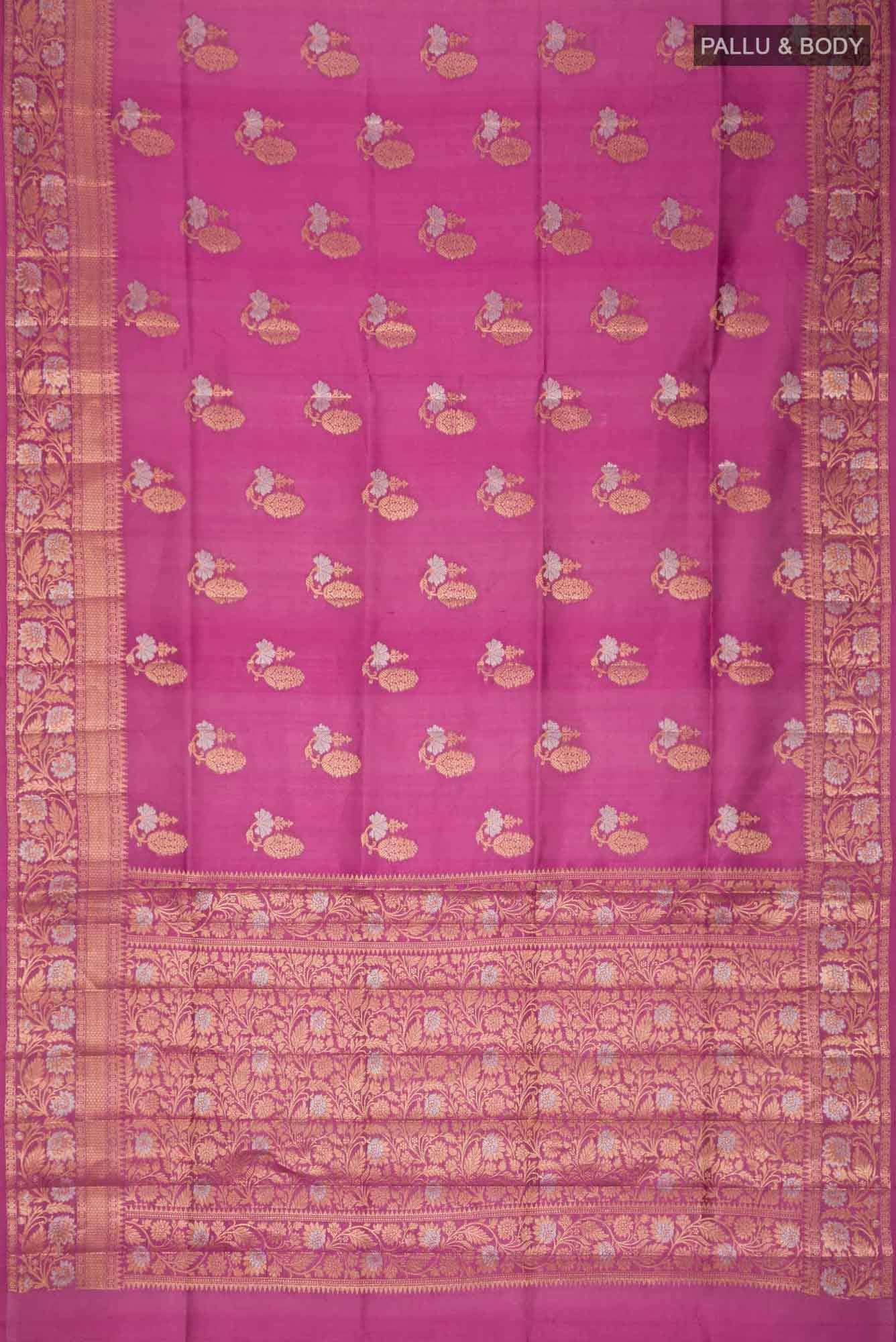Pink Banarasi Raw Silk Saree