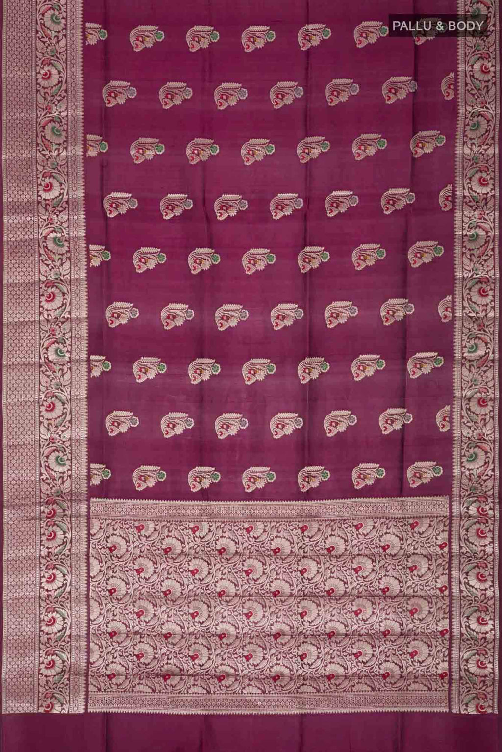 Purple Banarasi Raw Silk Saree