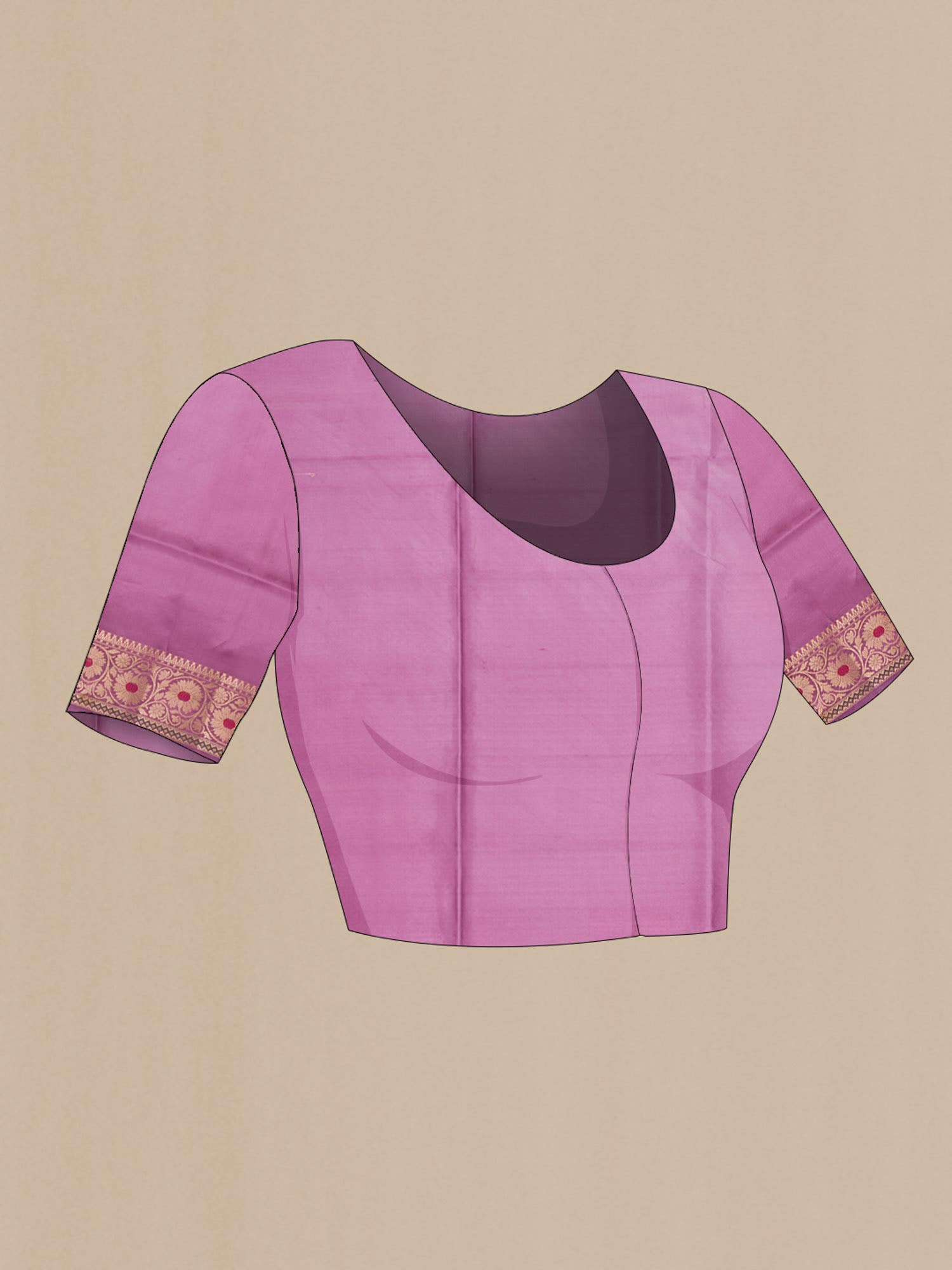 Mauve Banarasi Raw Silk Saree