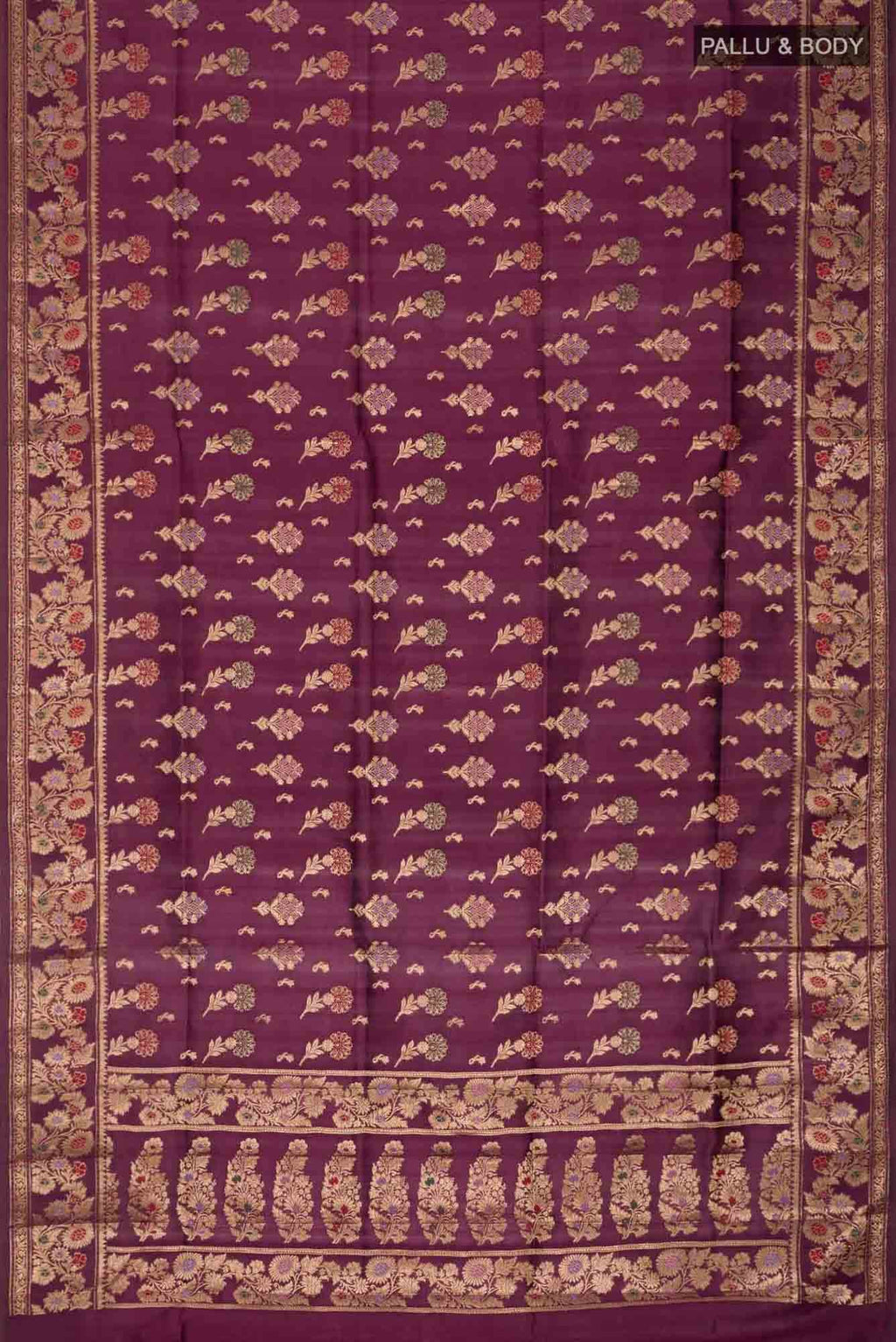 Purple Banarasi Raw Silk Saree