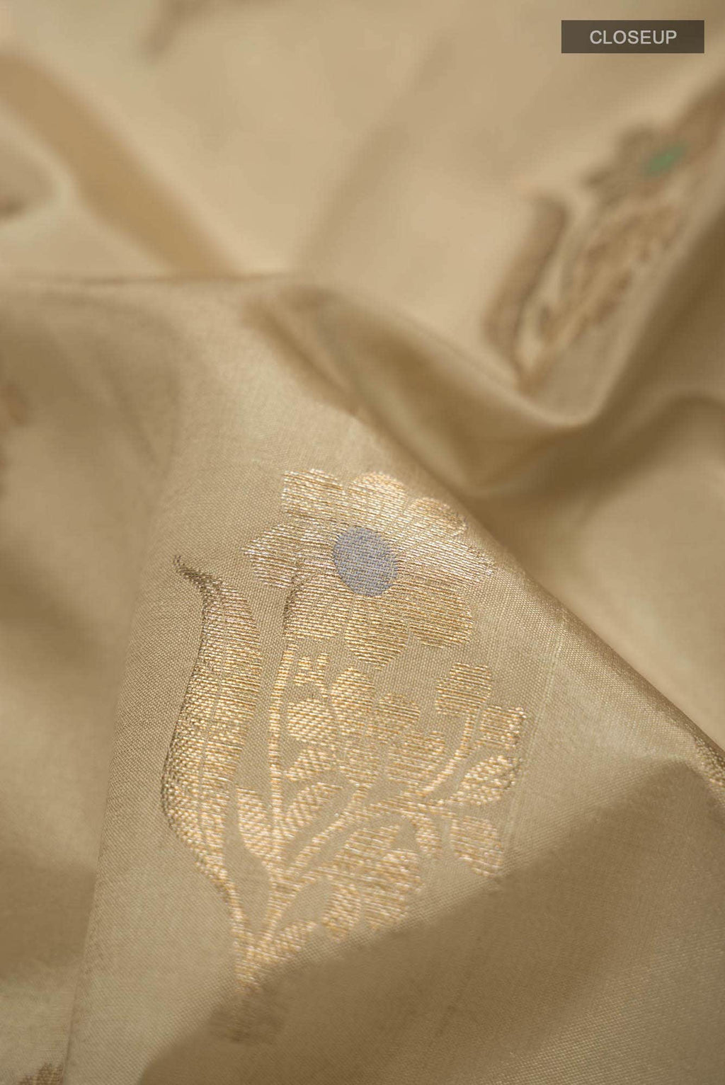 Beige Banarasi Raw Silk Saree
