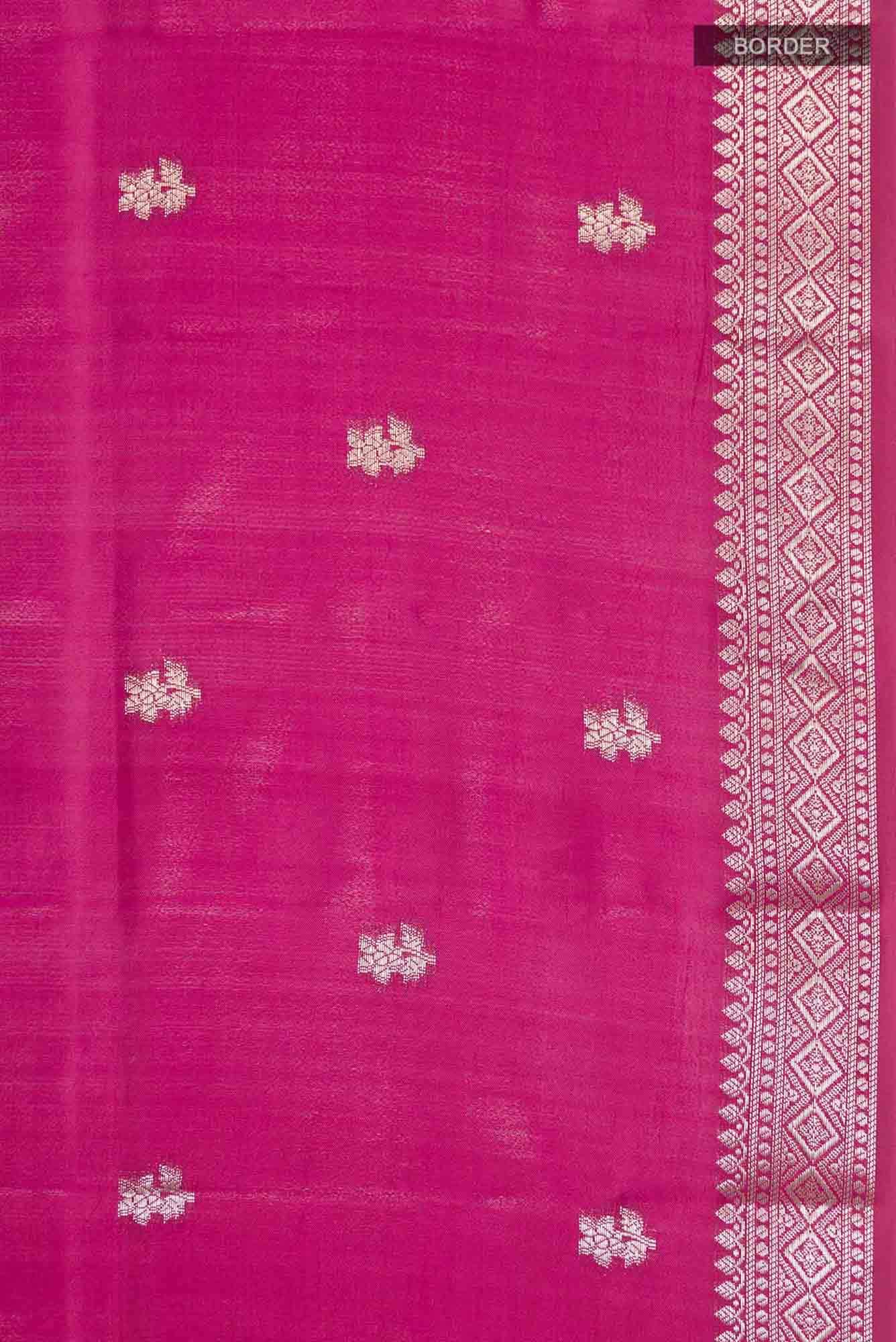 Pink Banarasi Raw Silk Saree