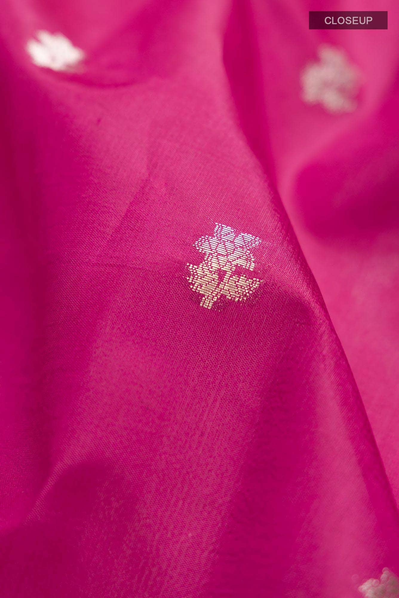 Pink Banarasi Raw Silk Saree