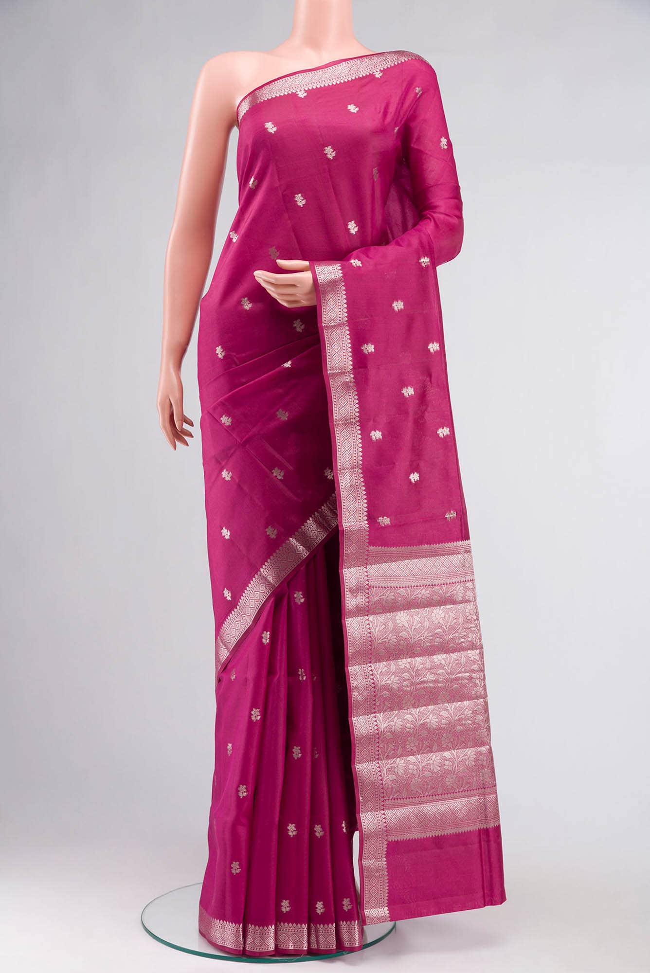 Pink Banarasi Raw Silk Saree