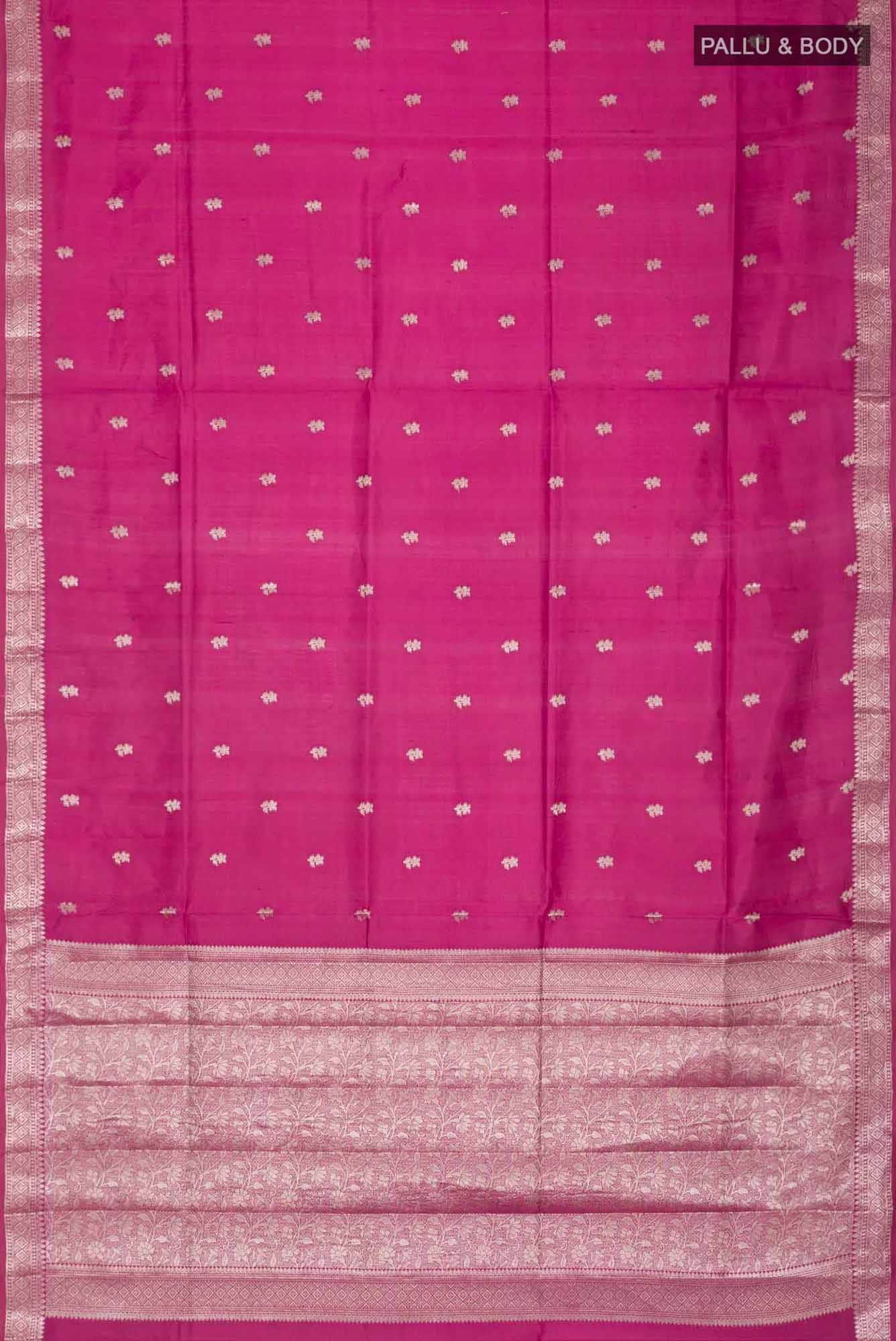 Pink Banarasi Raw Silk Saree
