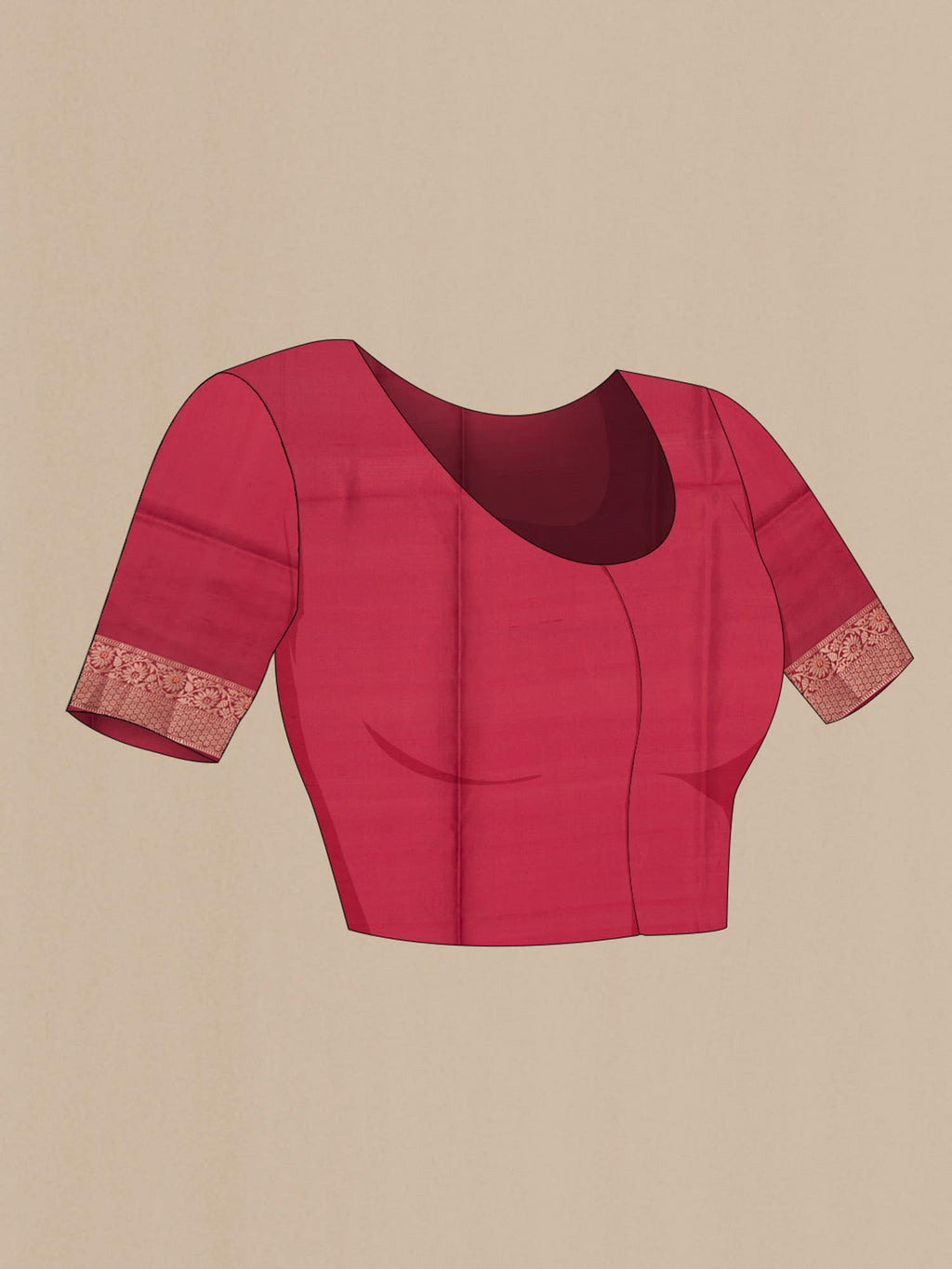 Red Banarasi Raw Silk Saree