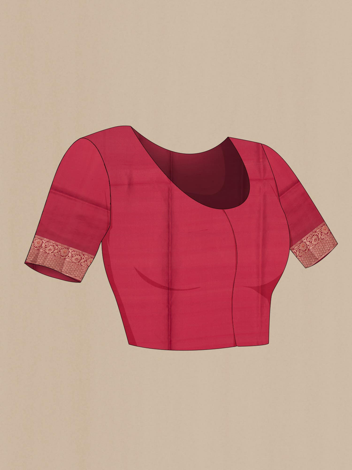 Red Banarasi Raw Silk Saree