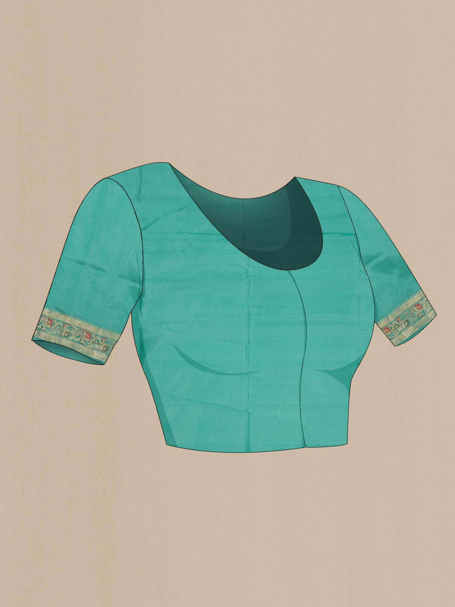 Green Banarasi Raw Silk Saree