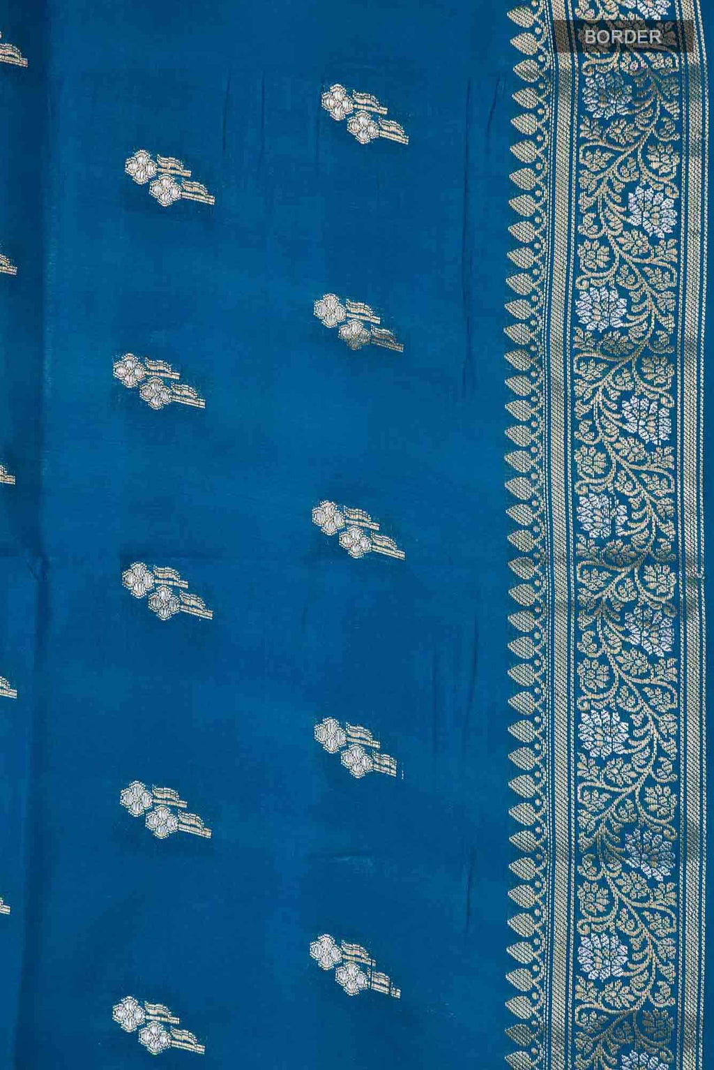 Blue Banarasi Raw Silk Saree