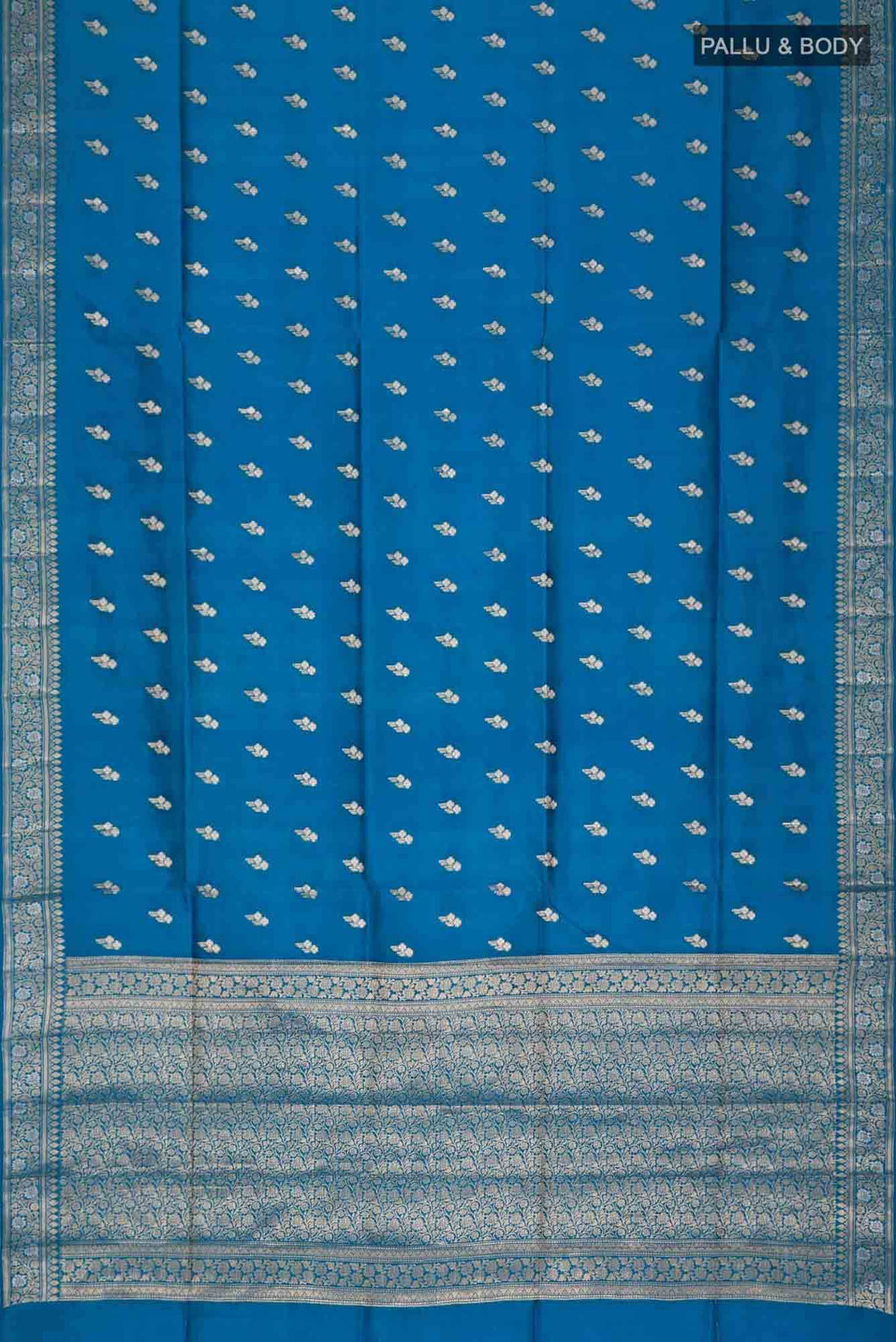 Blue Banarasi Raw Silk Saree