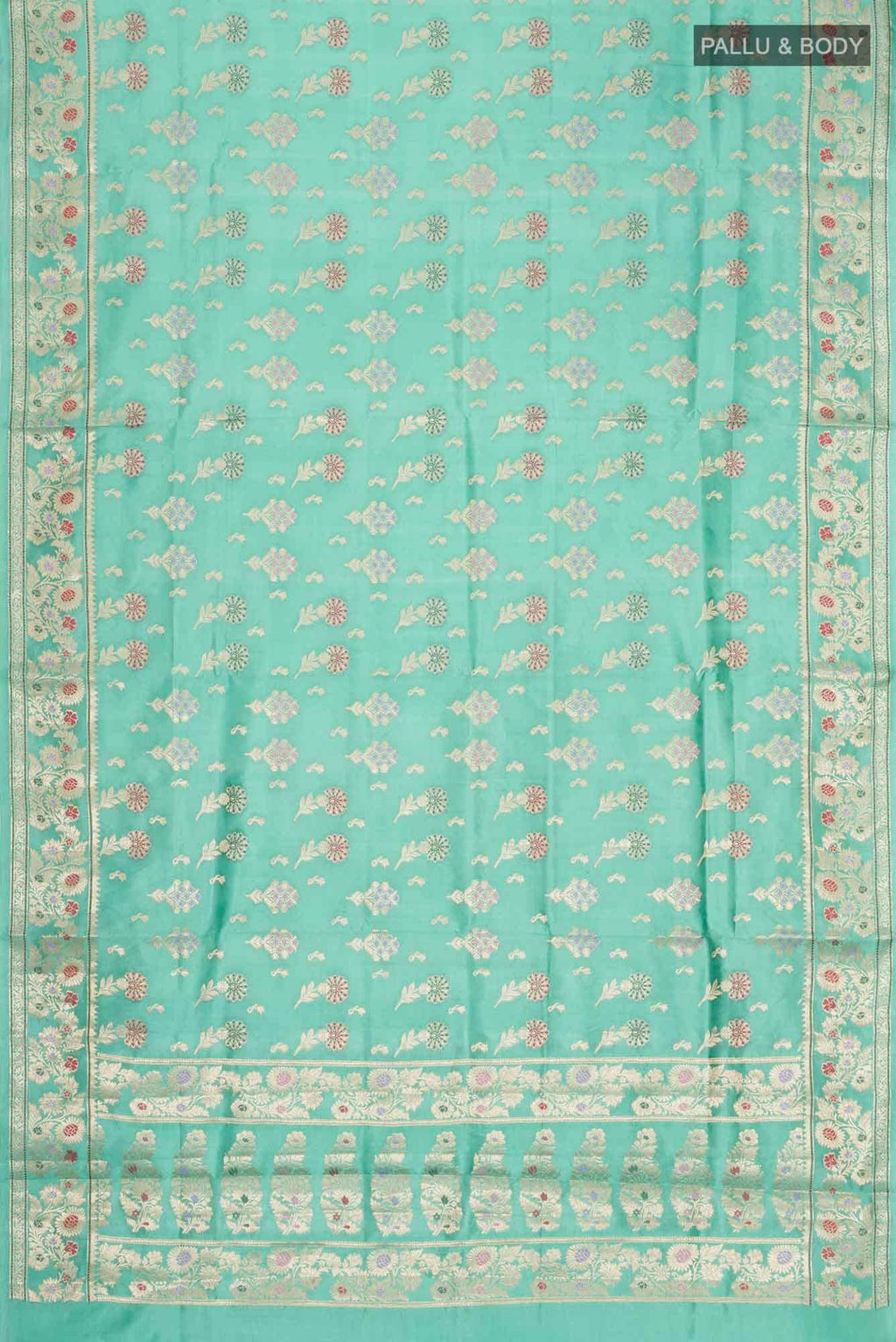 Green Banarasi Raw Silk Saree