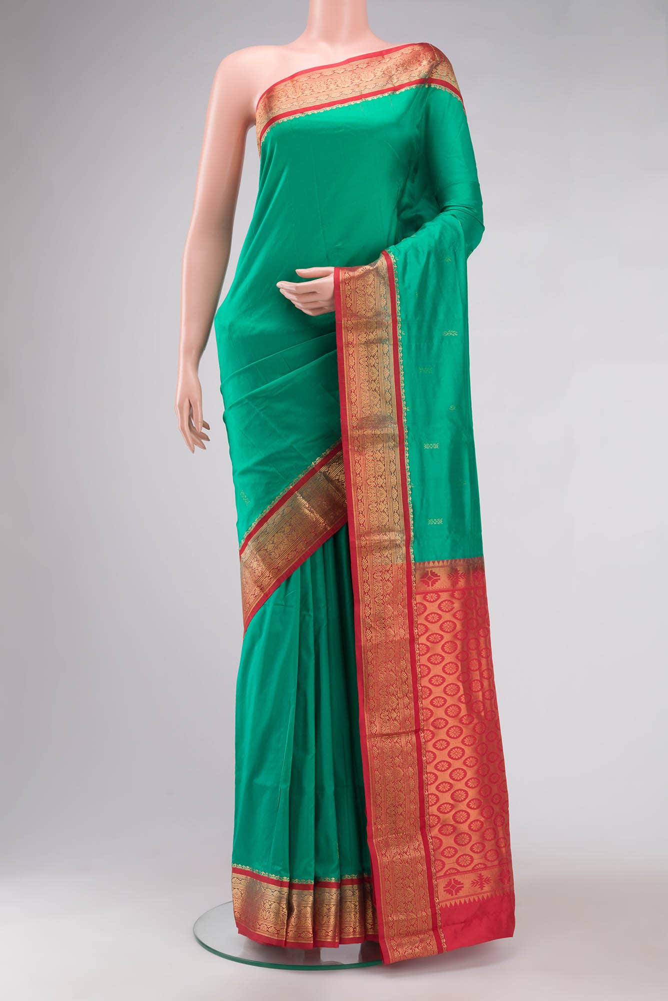 Green Bangalore Silk Saree