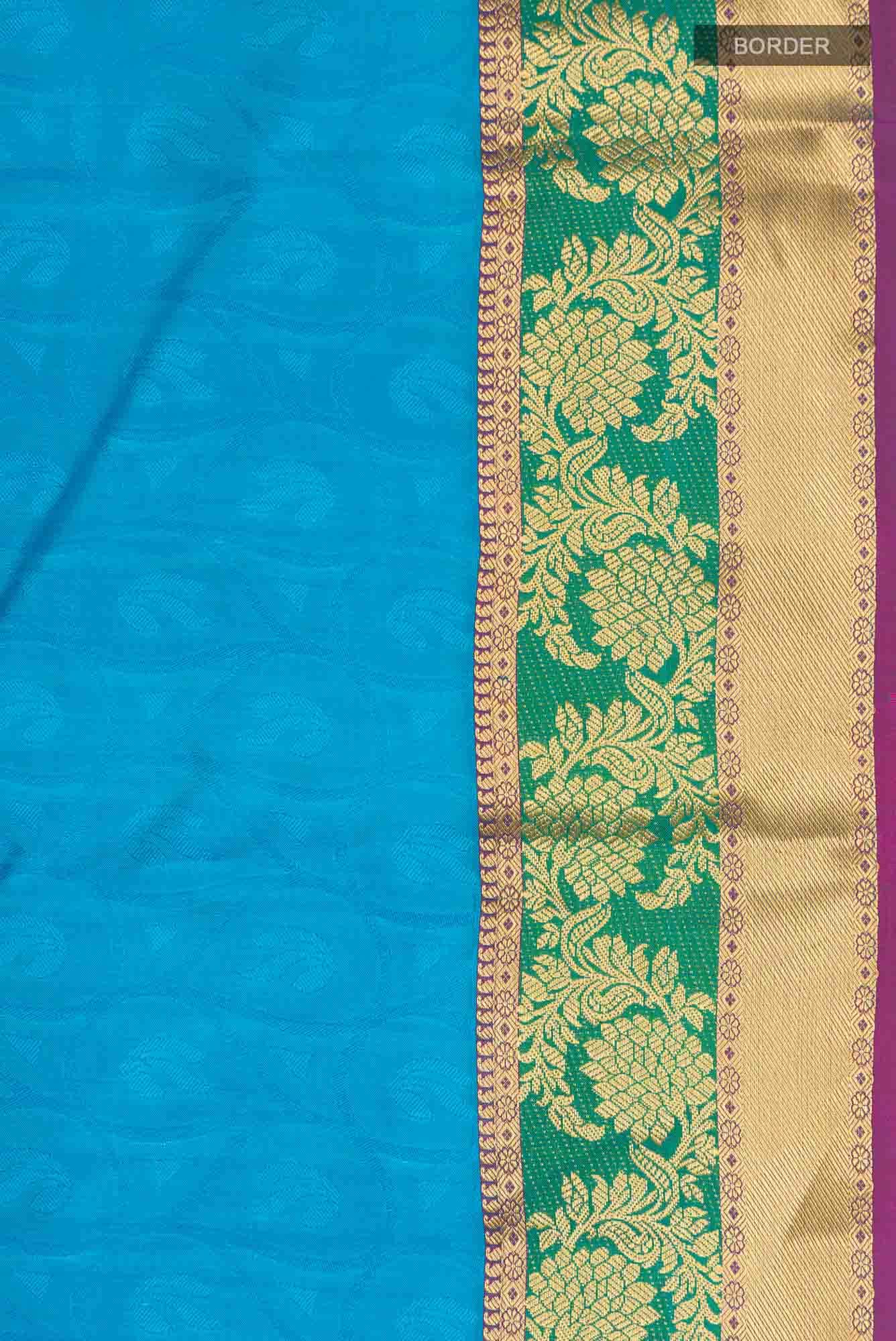 Blue Kanchipuram Silk Saree