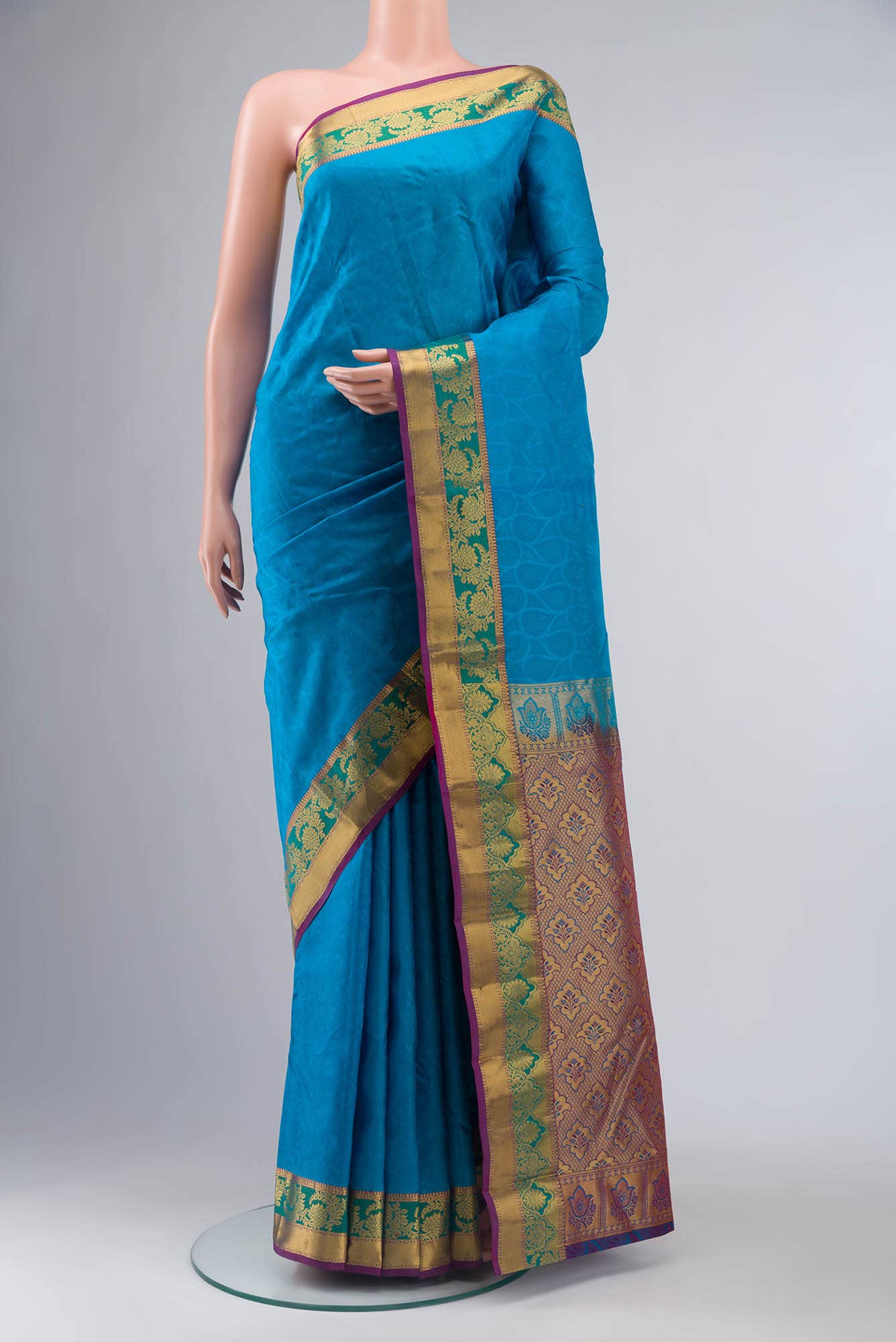 Blue Kanchipuram Silk Saree