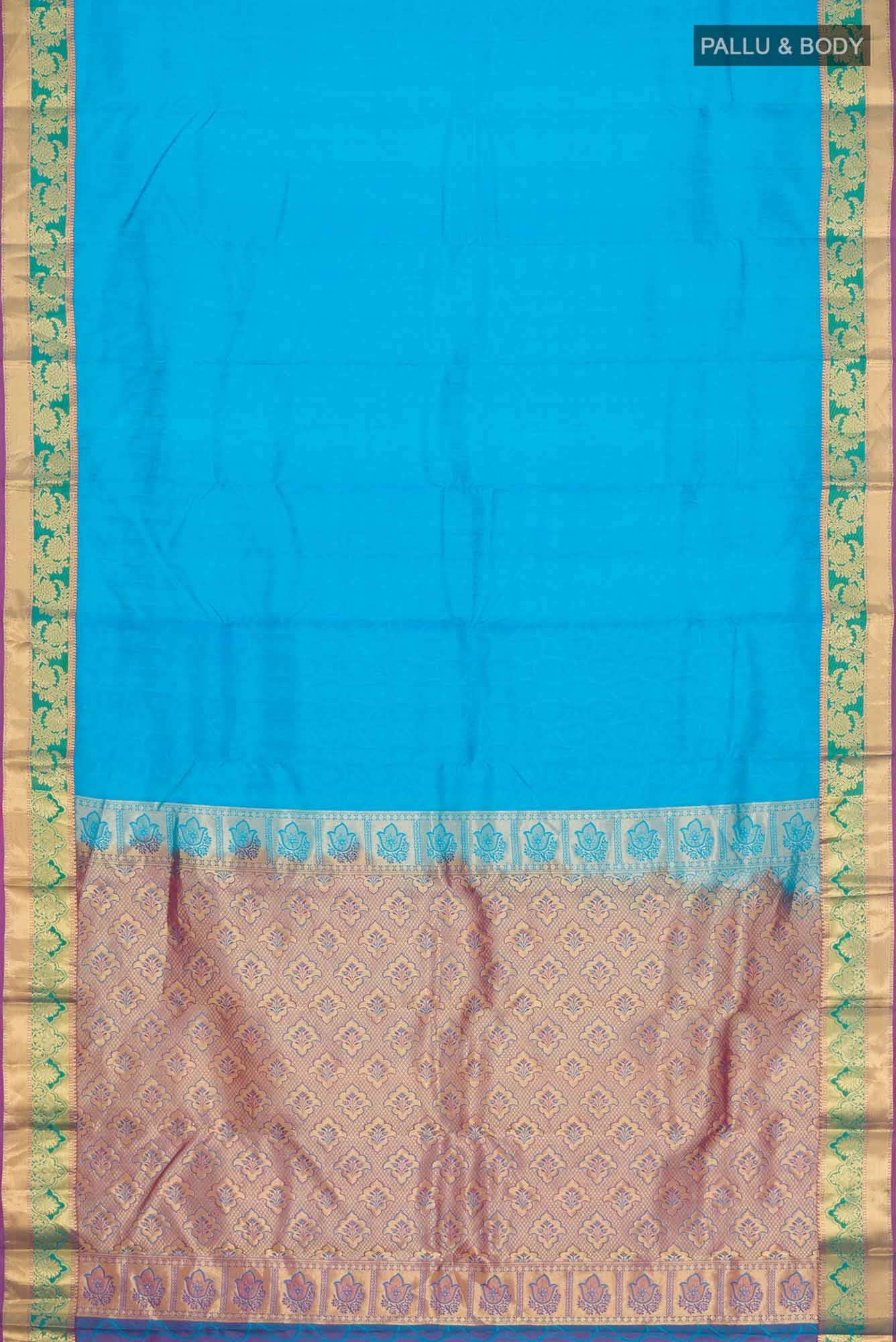 Blue Kanchipuram Silk Saree