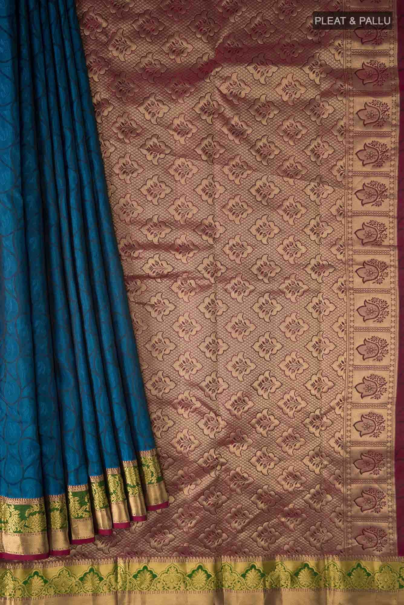 Blue Kanchipuram Silk Saree