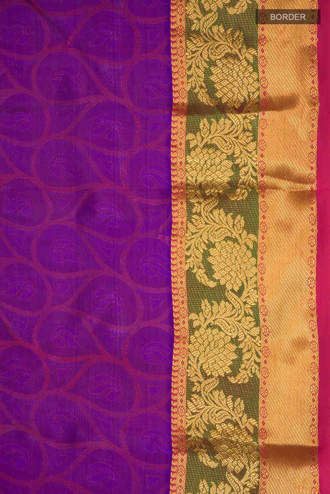 Purple Kanchipuram Silk Saree