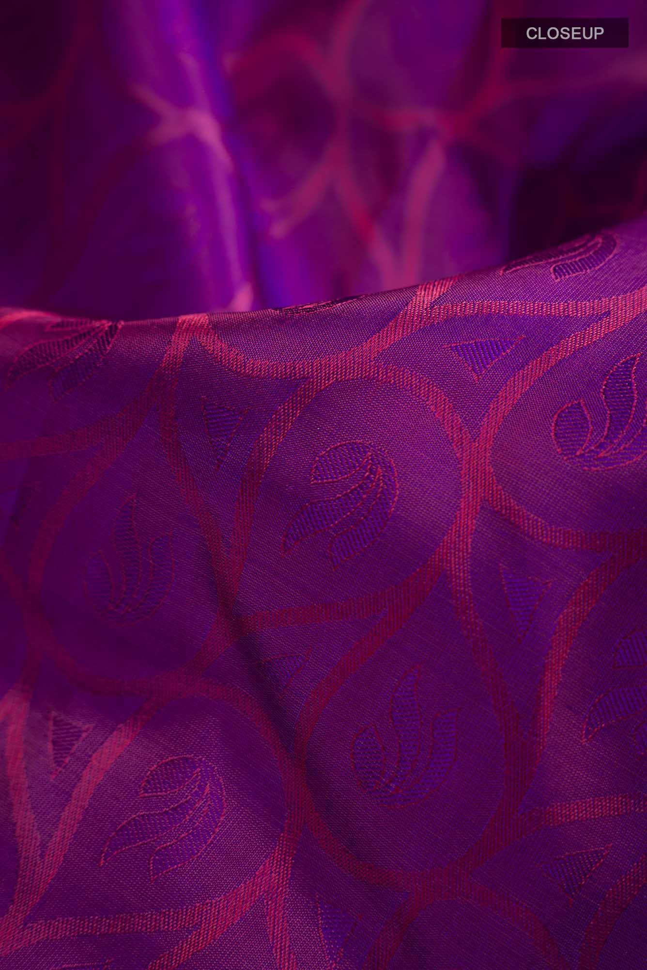 Purple Kanchipuram Silk Saree