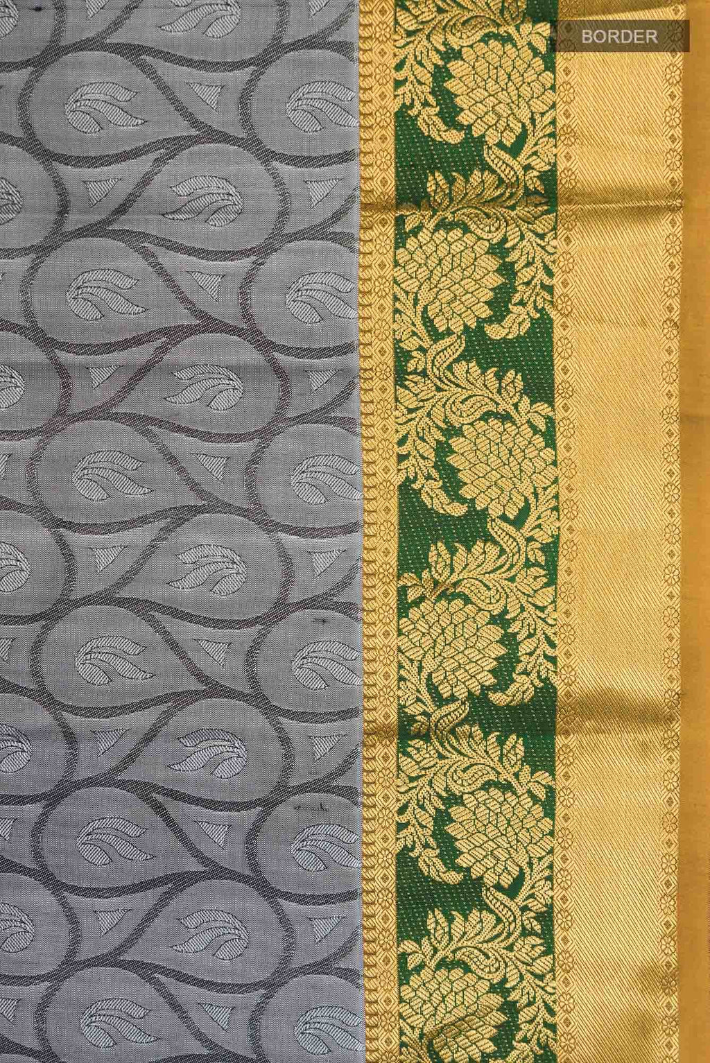 Grey Kanchipuram Silk Saree
