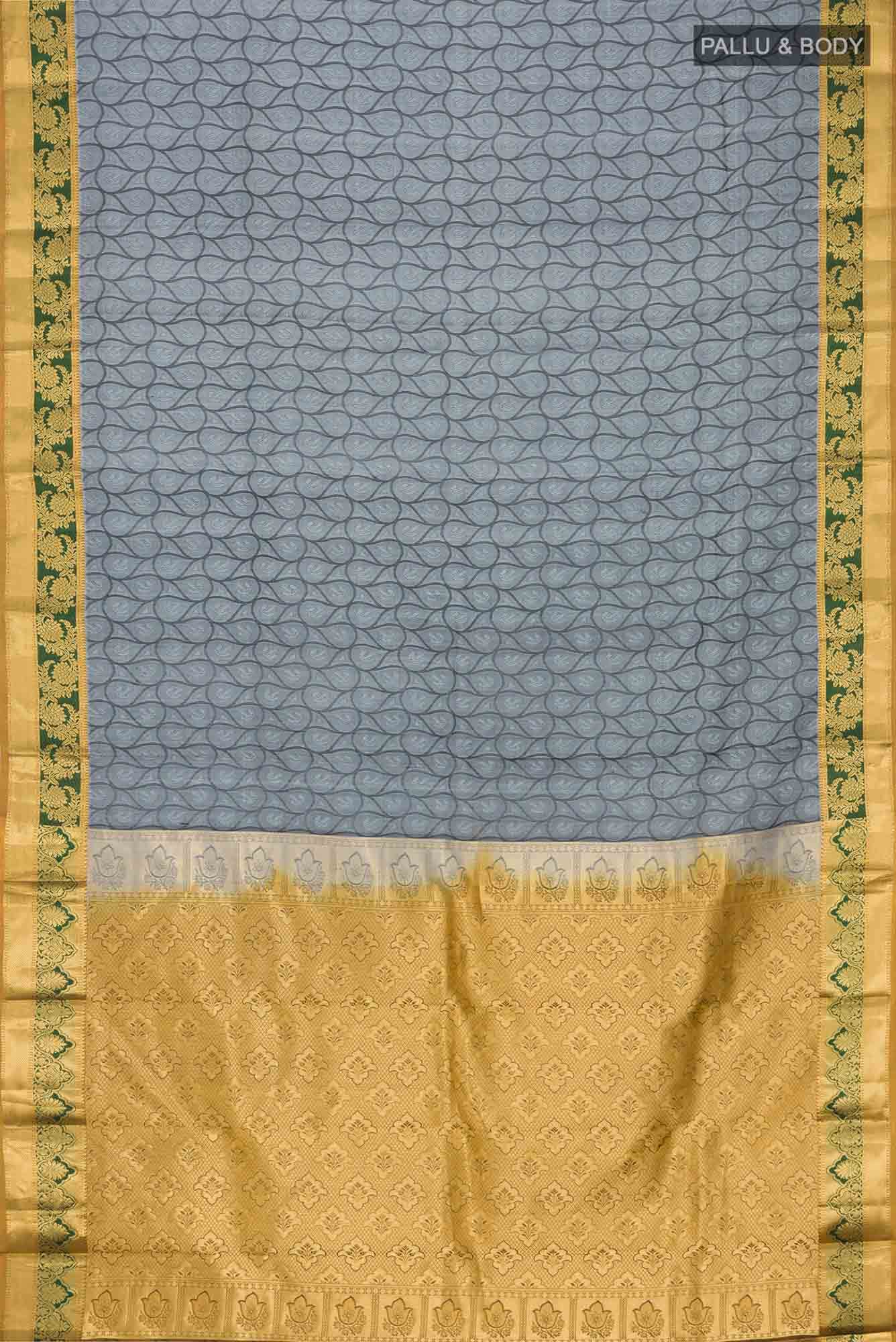 Grey Kanchipuram Silk Saree
