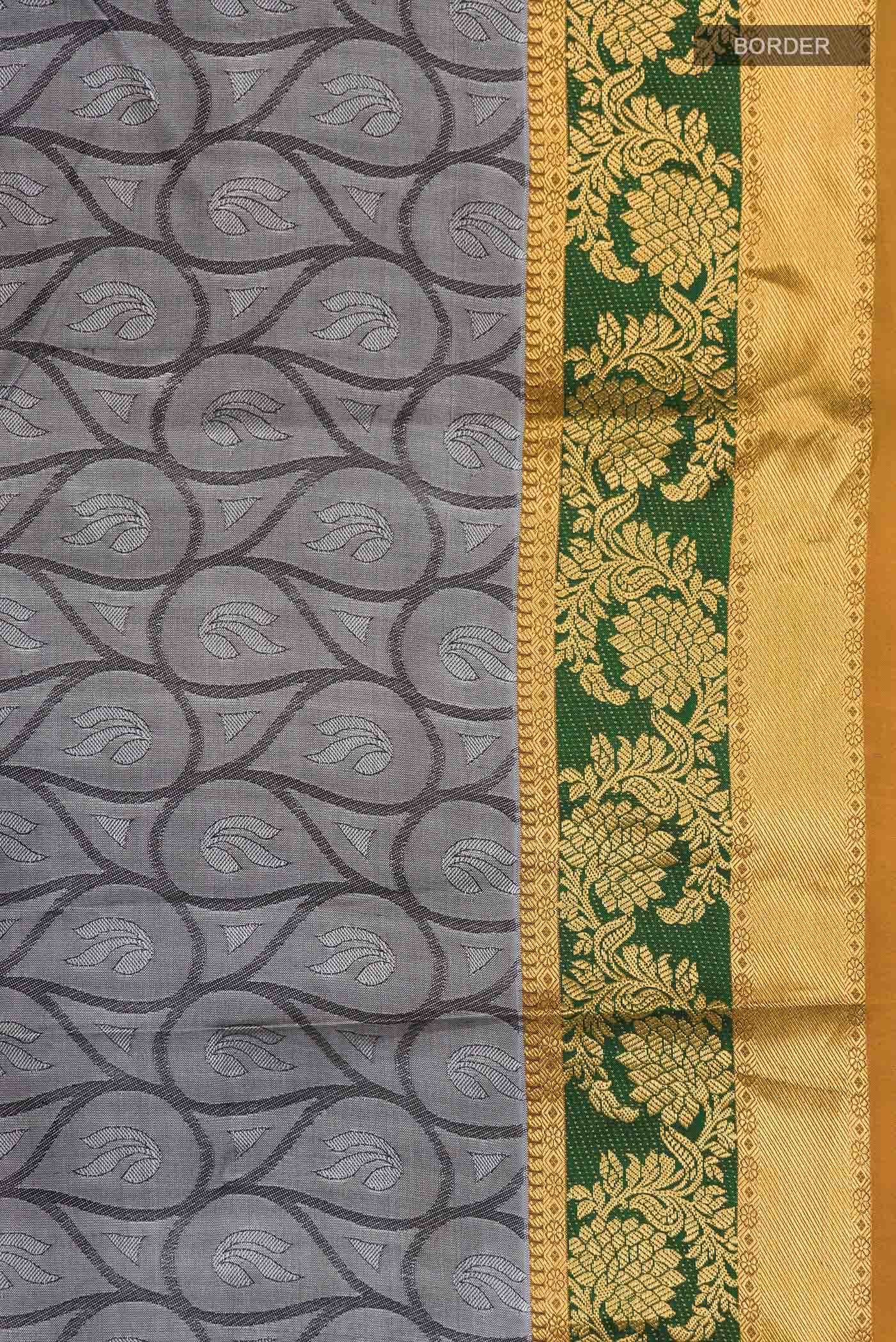 Grey Kanchipuram Silk Saree