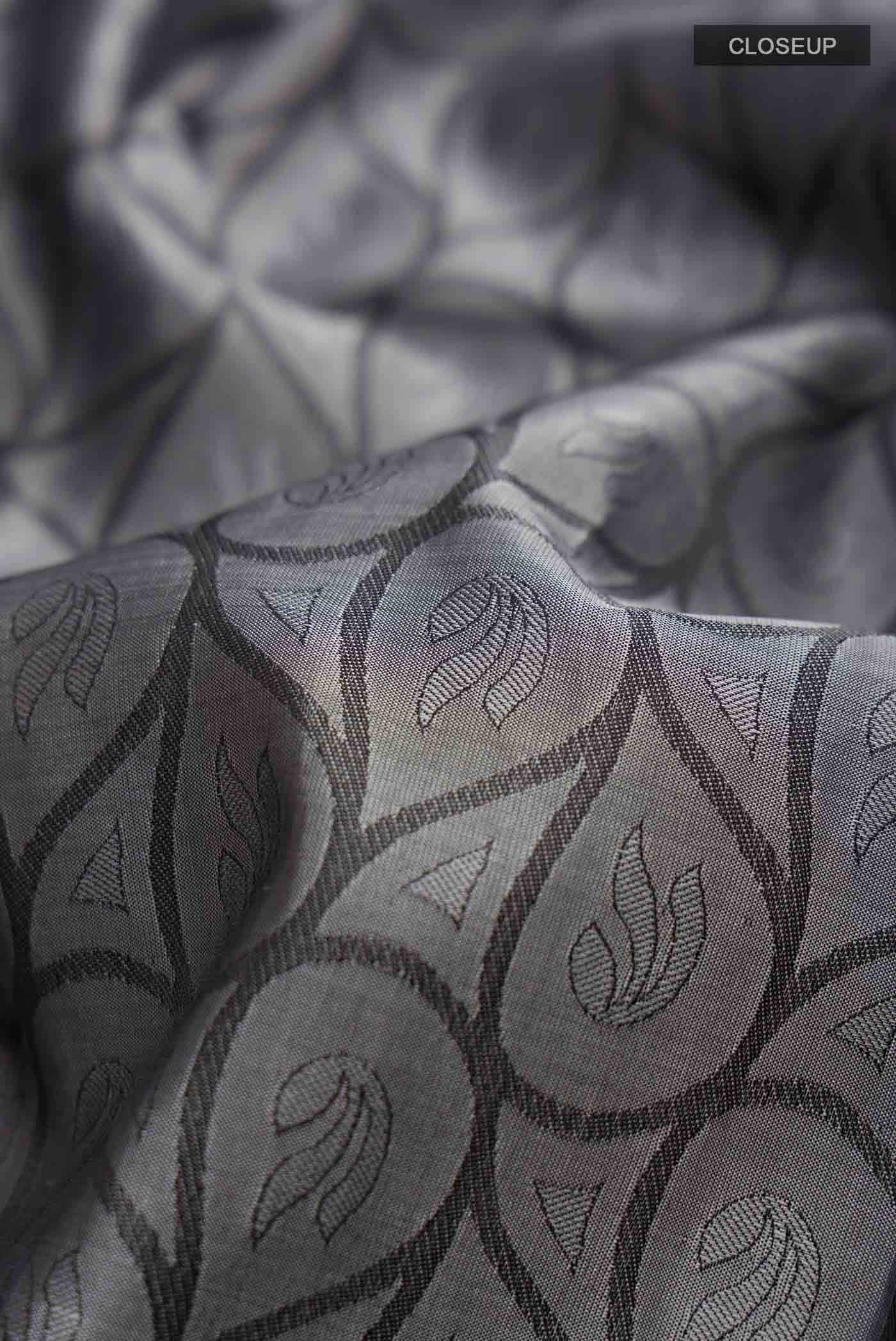 Grey Kanchipuram Silk Saree
