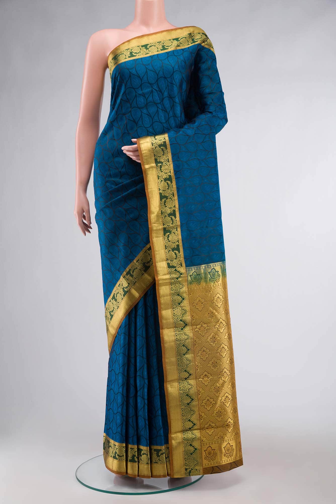 Blue Kanchipuram Silk Saree