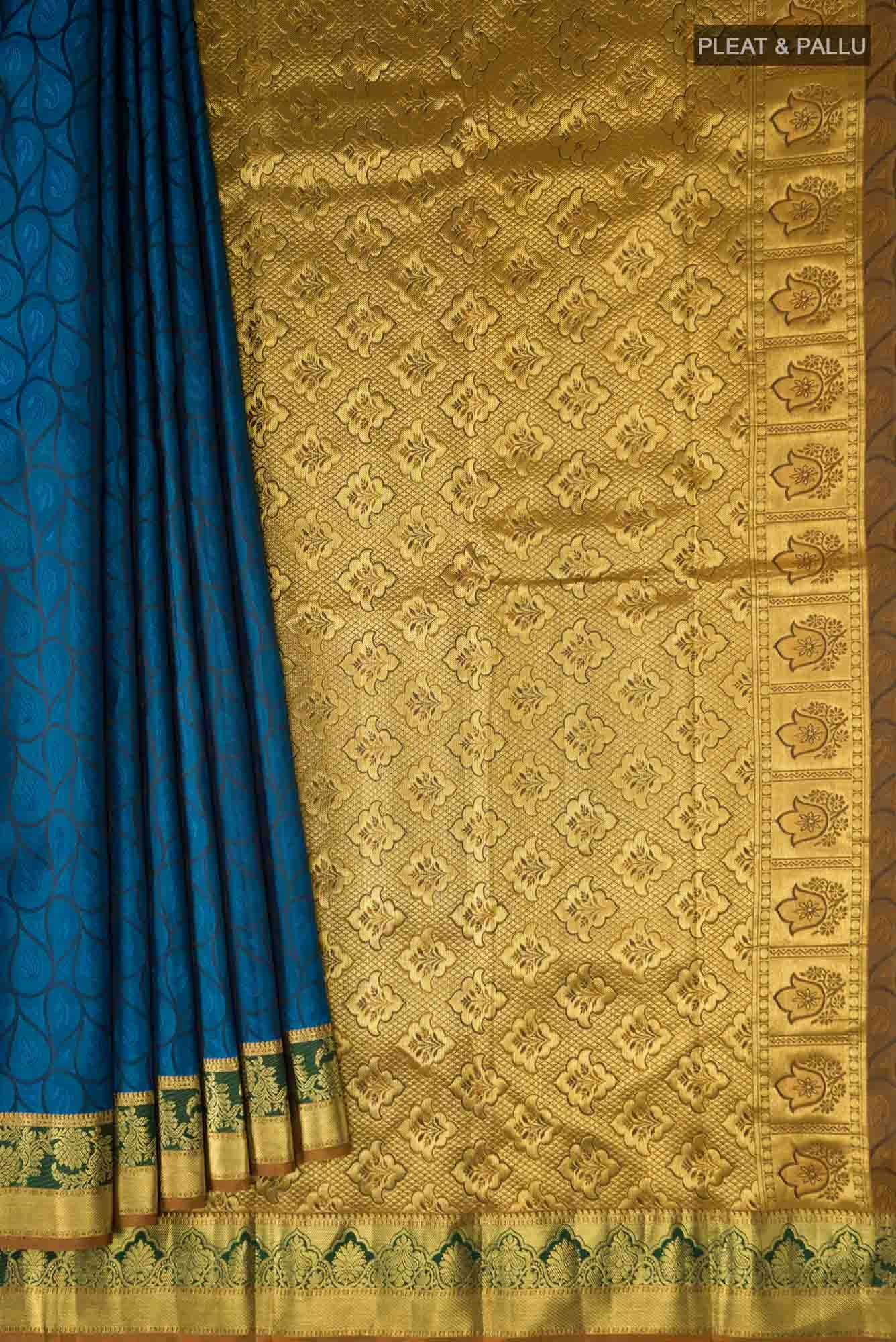 Blue Kanchipuram Silk Saree