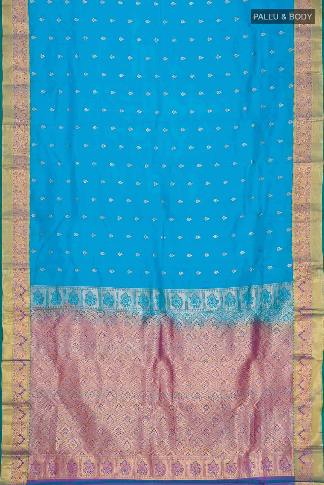 Blue Kanchipuram Silk Saree