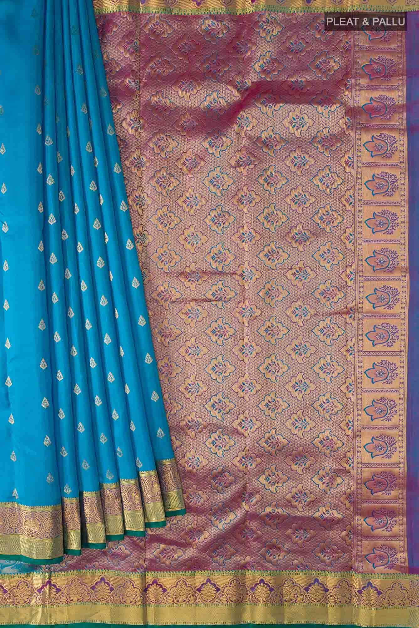 Blue Kanchipuram Silk Saree