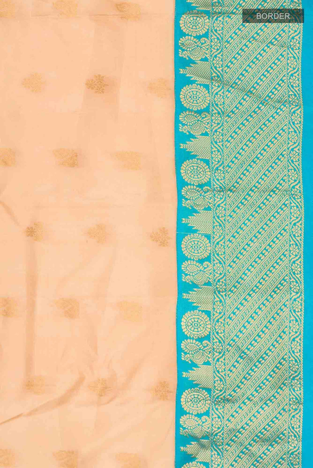 Beige Kanchipuram Silk Saree