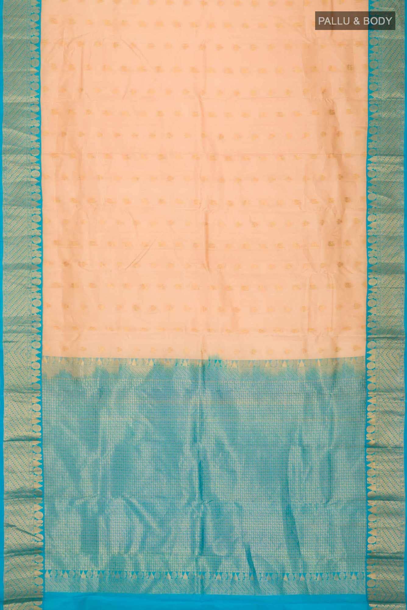 Beige Kanchipuram Silk Saree