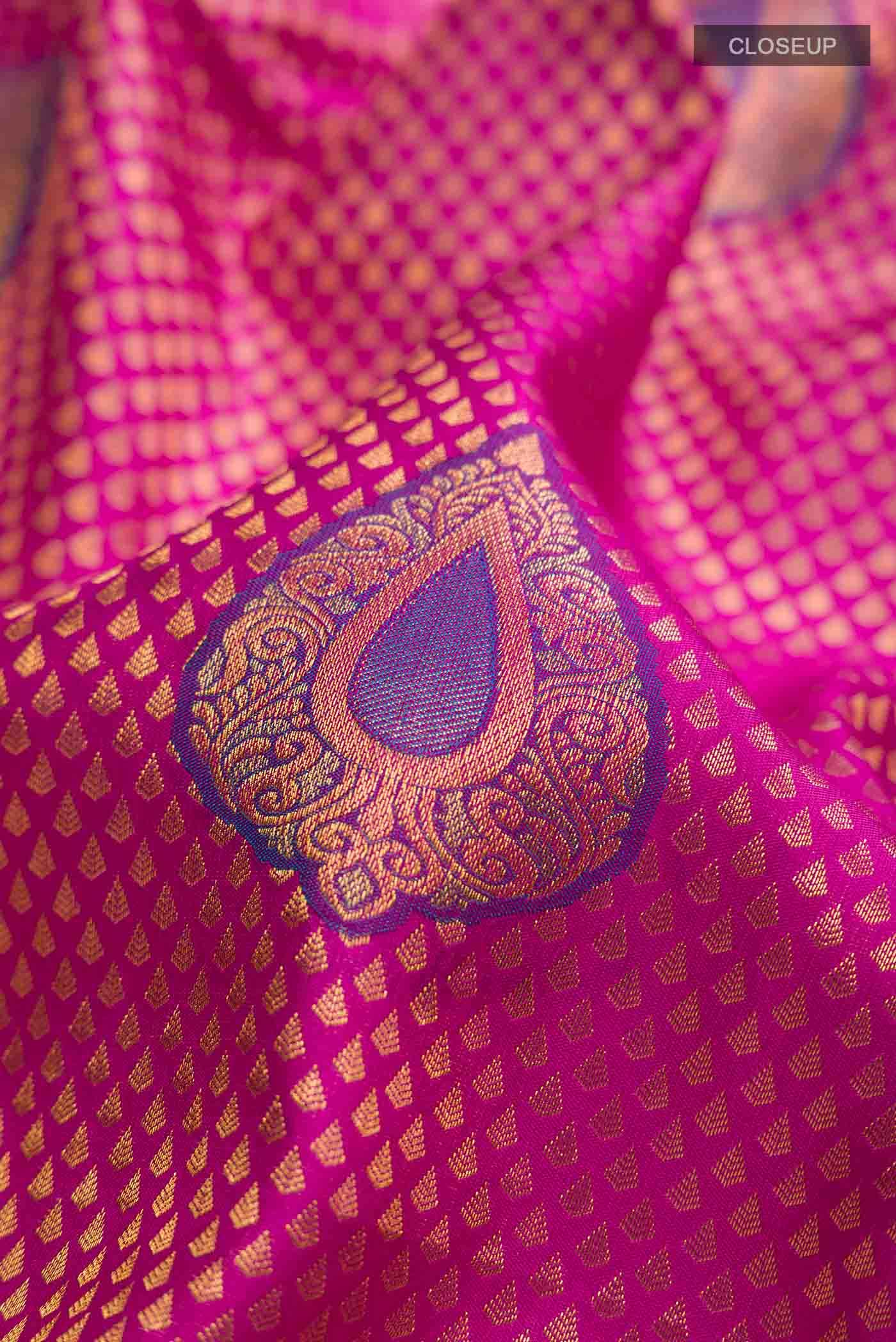 Rani Pink Kanchipuram Silk Saree