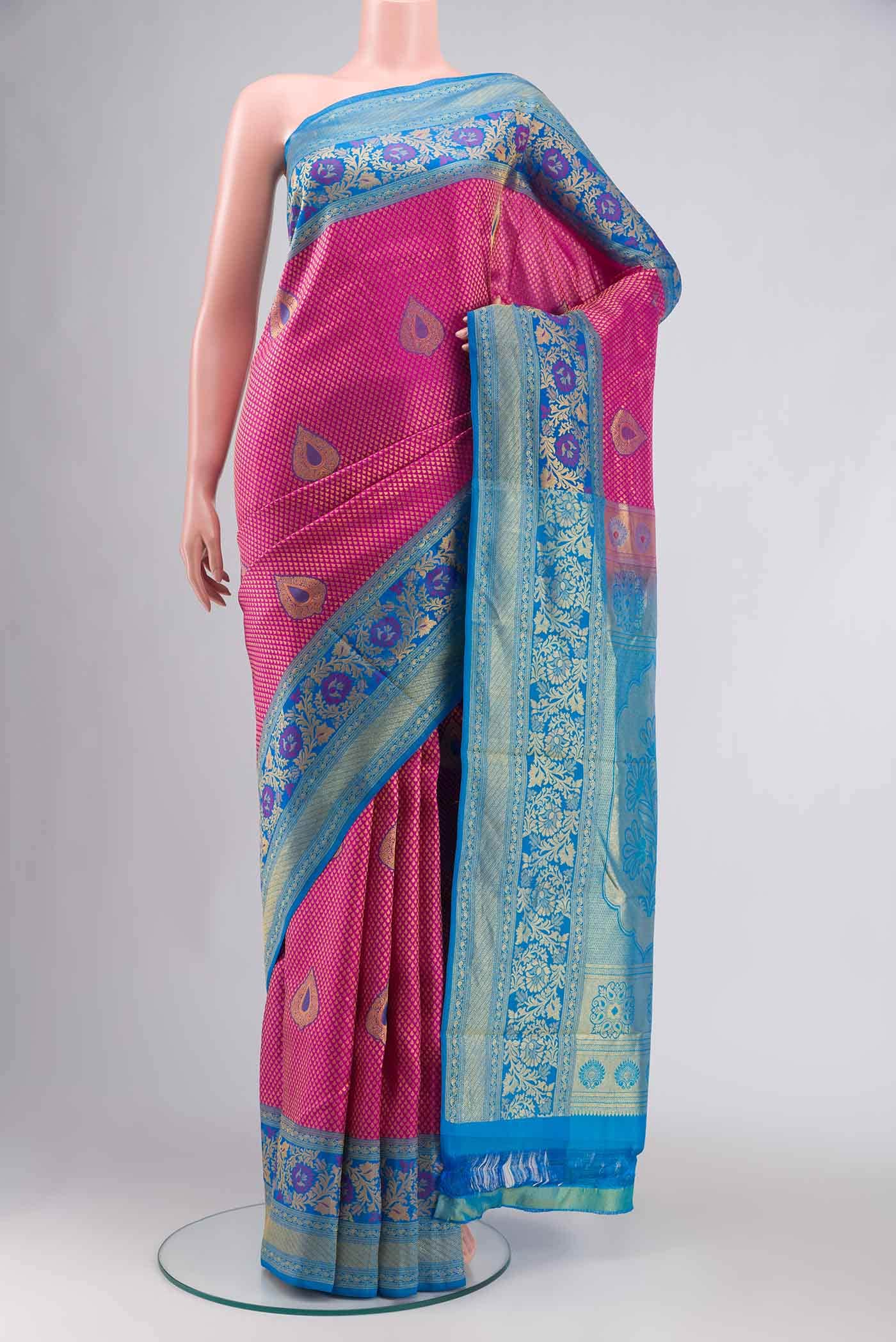 Rani Pink Kanchipuram Silk Saree