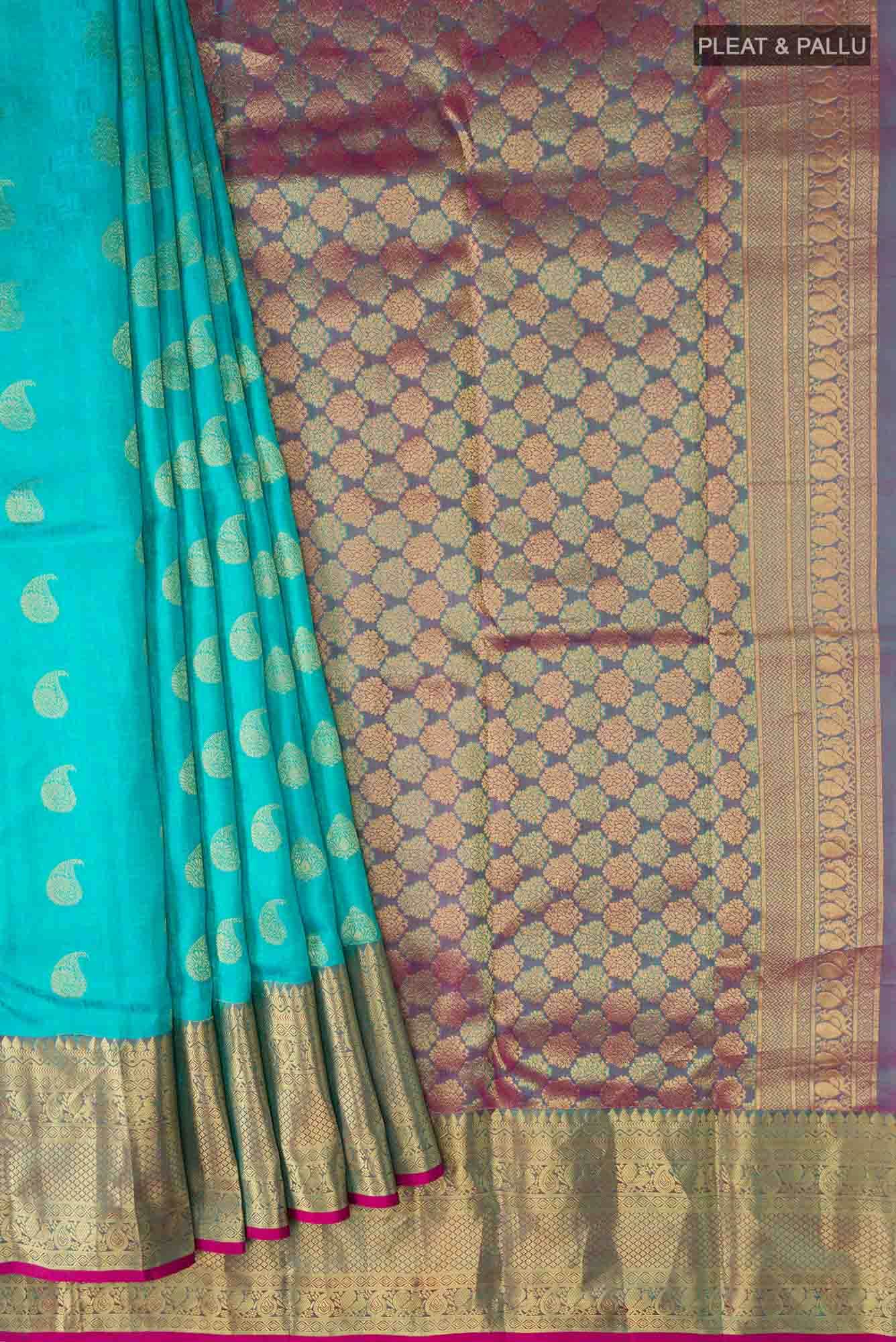 Blue Kanchipuram Silk Saree