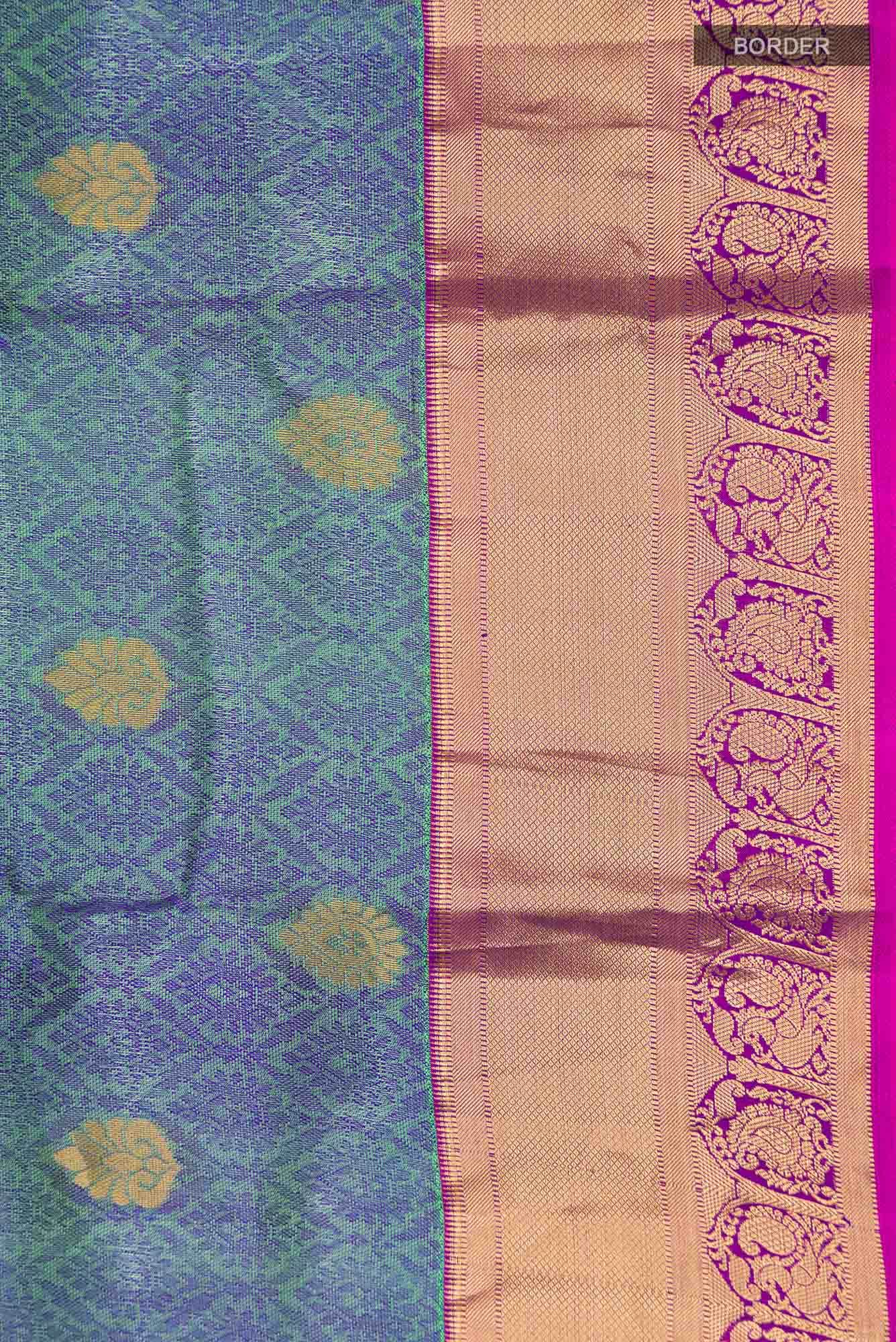 Blue Kanchipuram Silk Saree