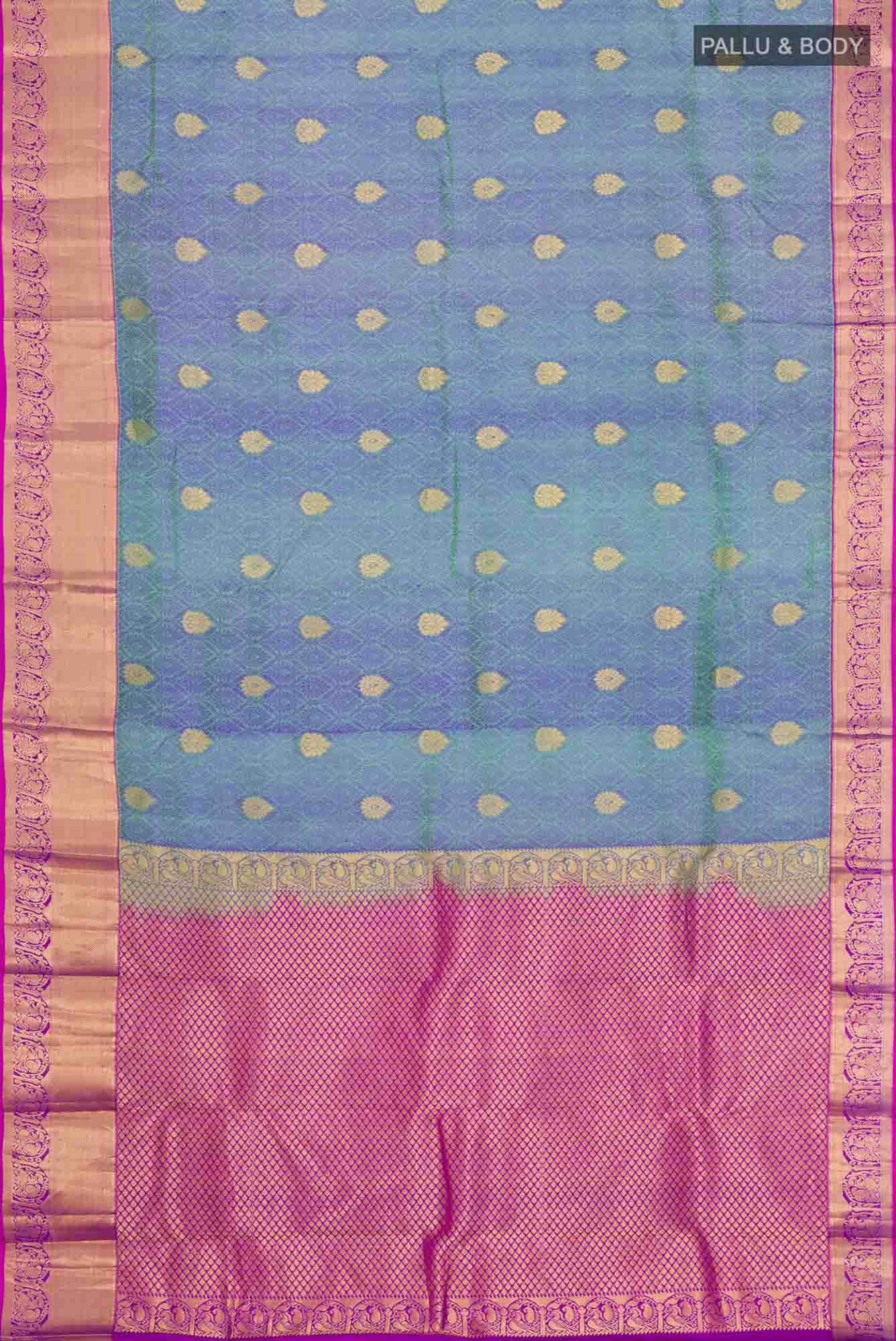 Blue Kanchipuram Silk Saree