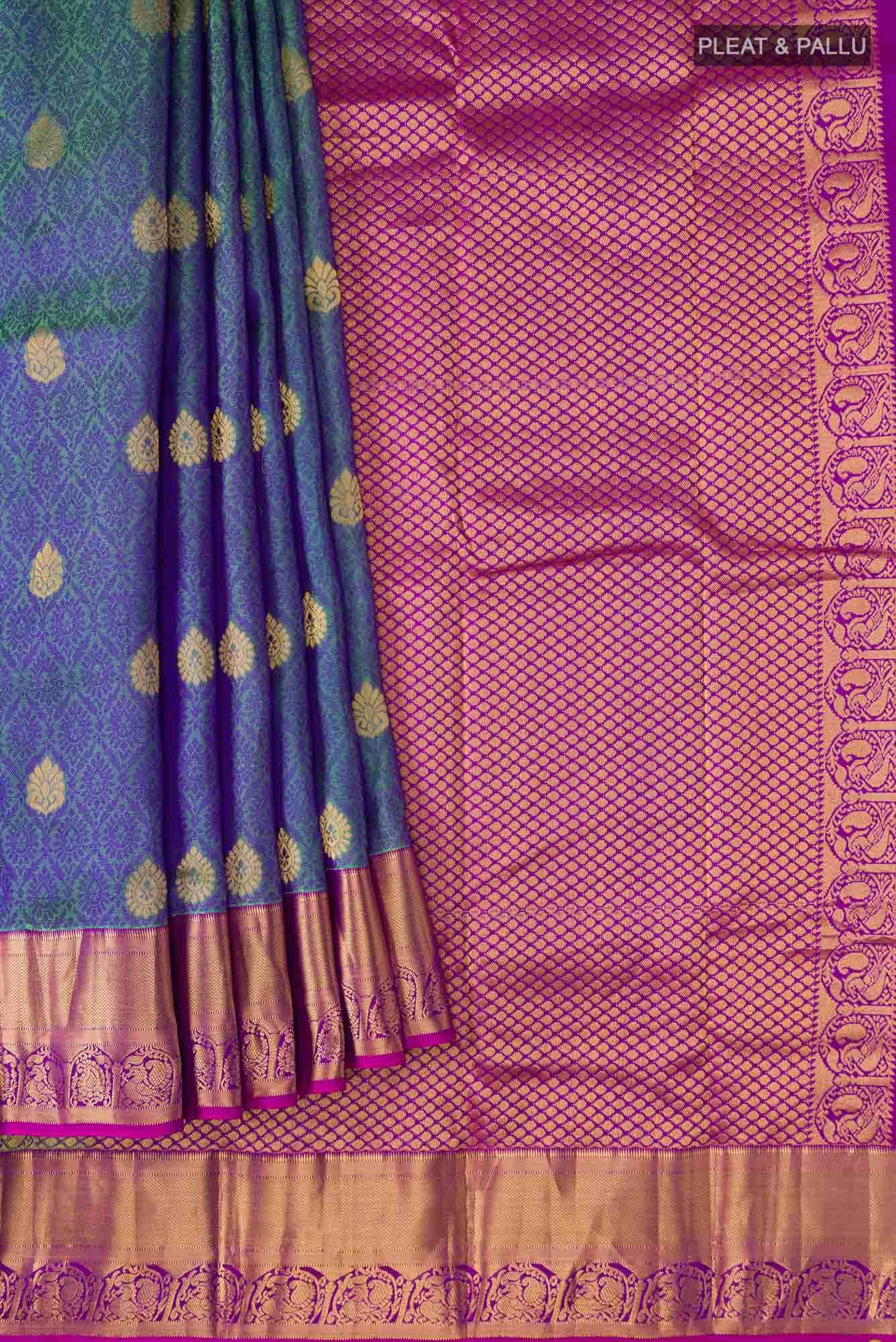 Blue Kanchipuram Silk Saree