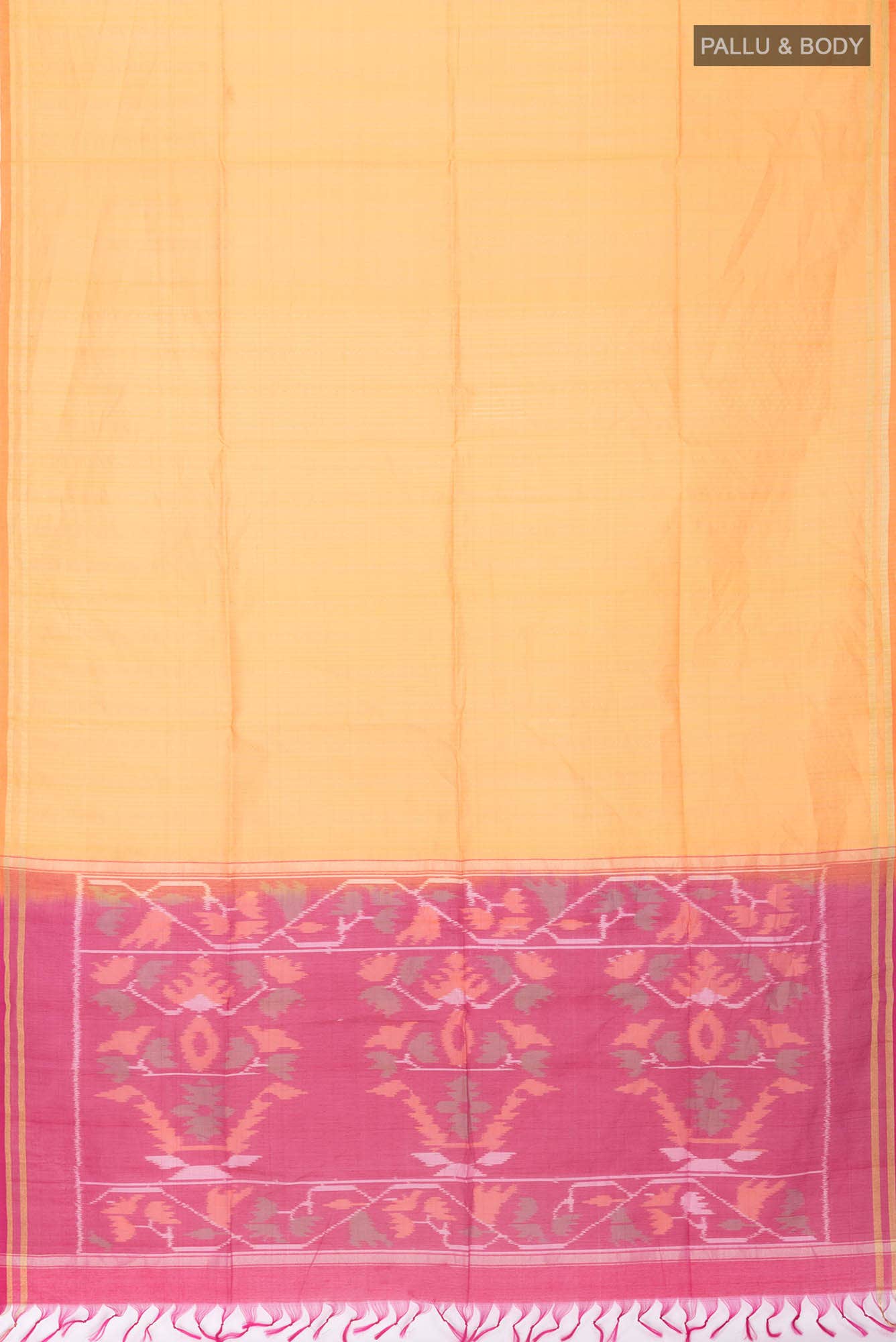 Orange Silk Cotton Saree