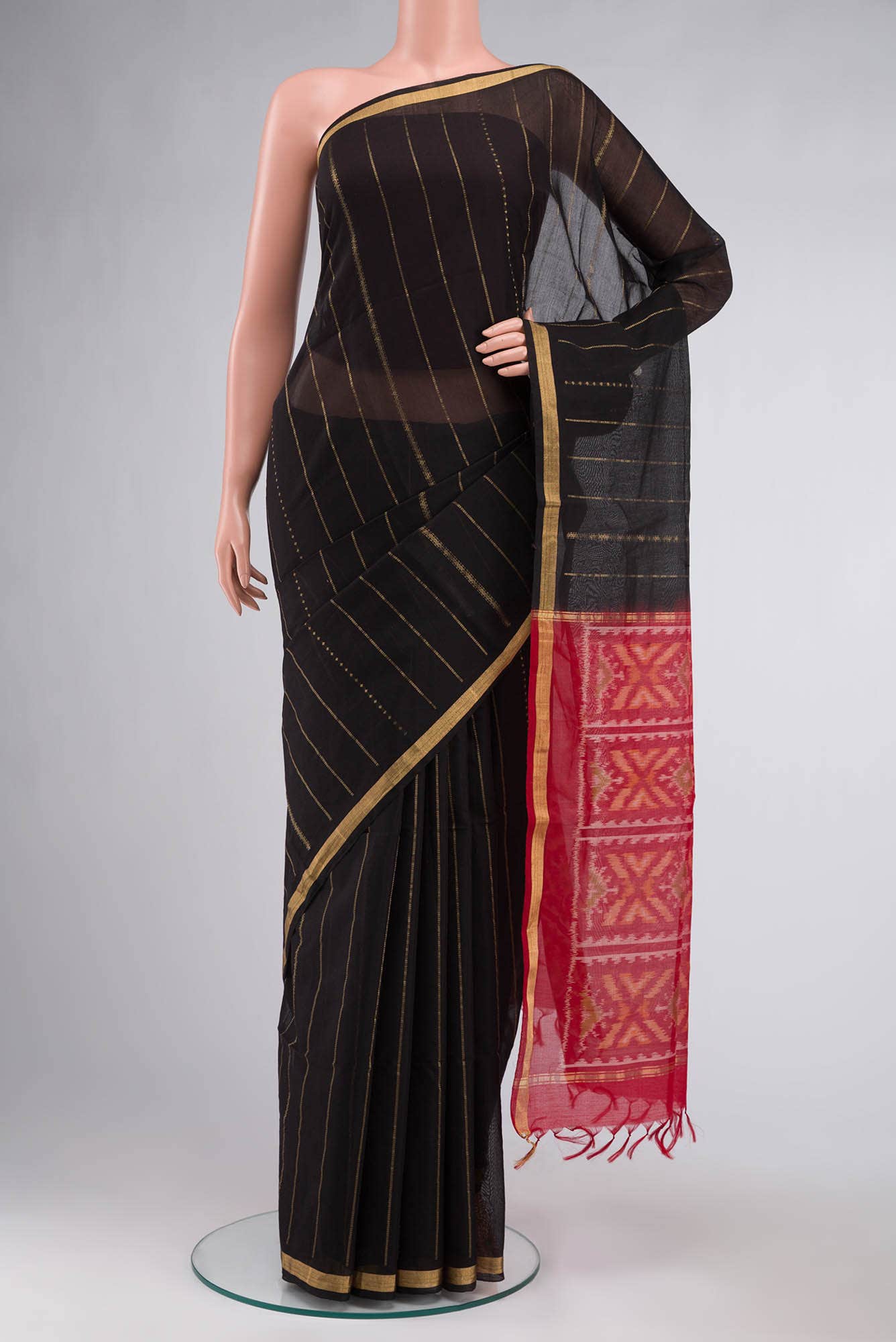 Black Silk Cotton Saree