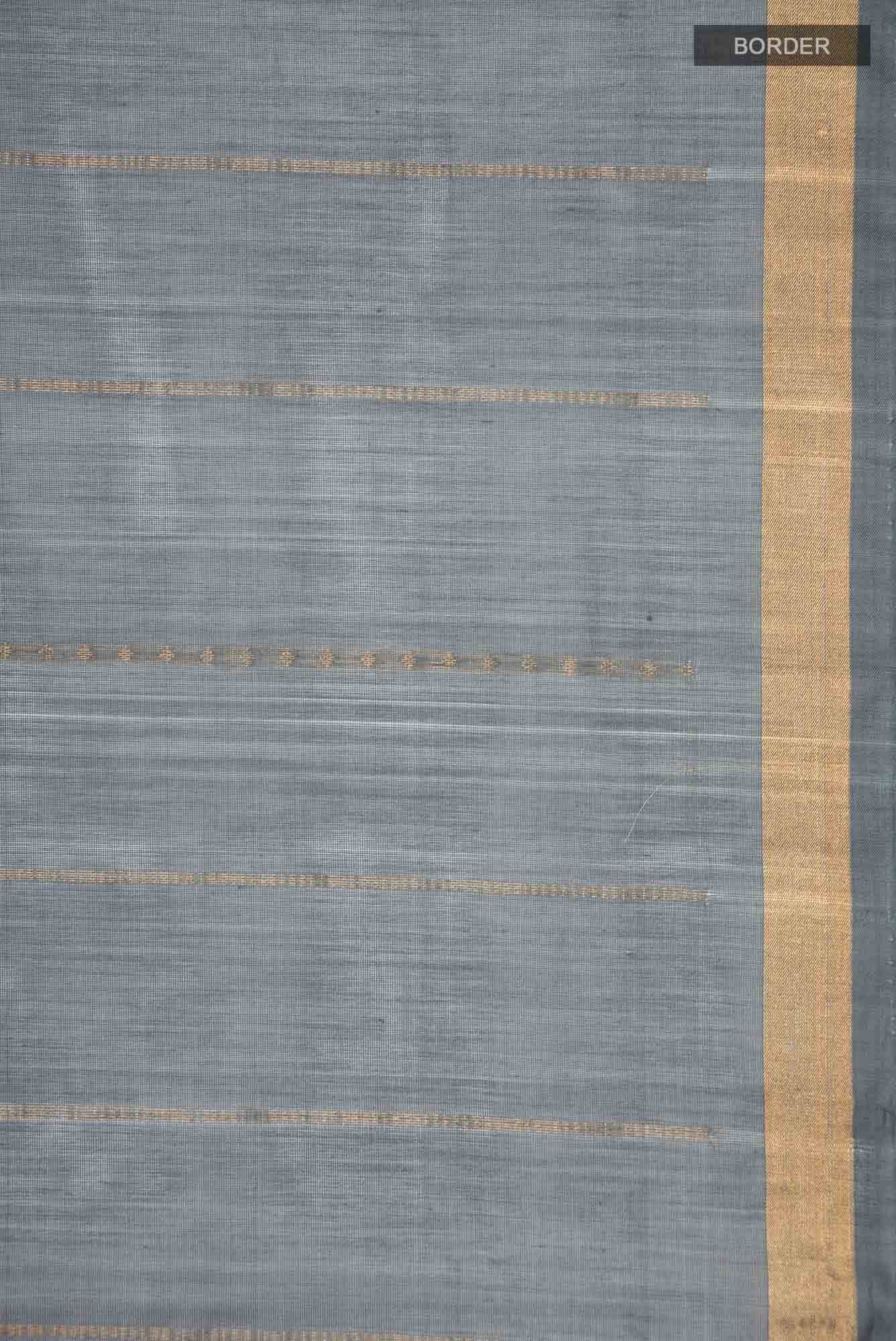 Grey Silk Cotton Saree