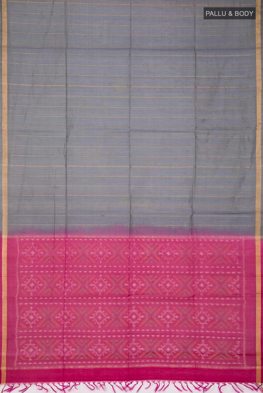 Grey Silk Cotton Saree