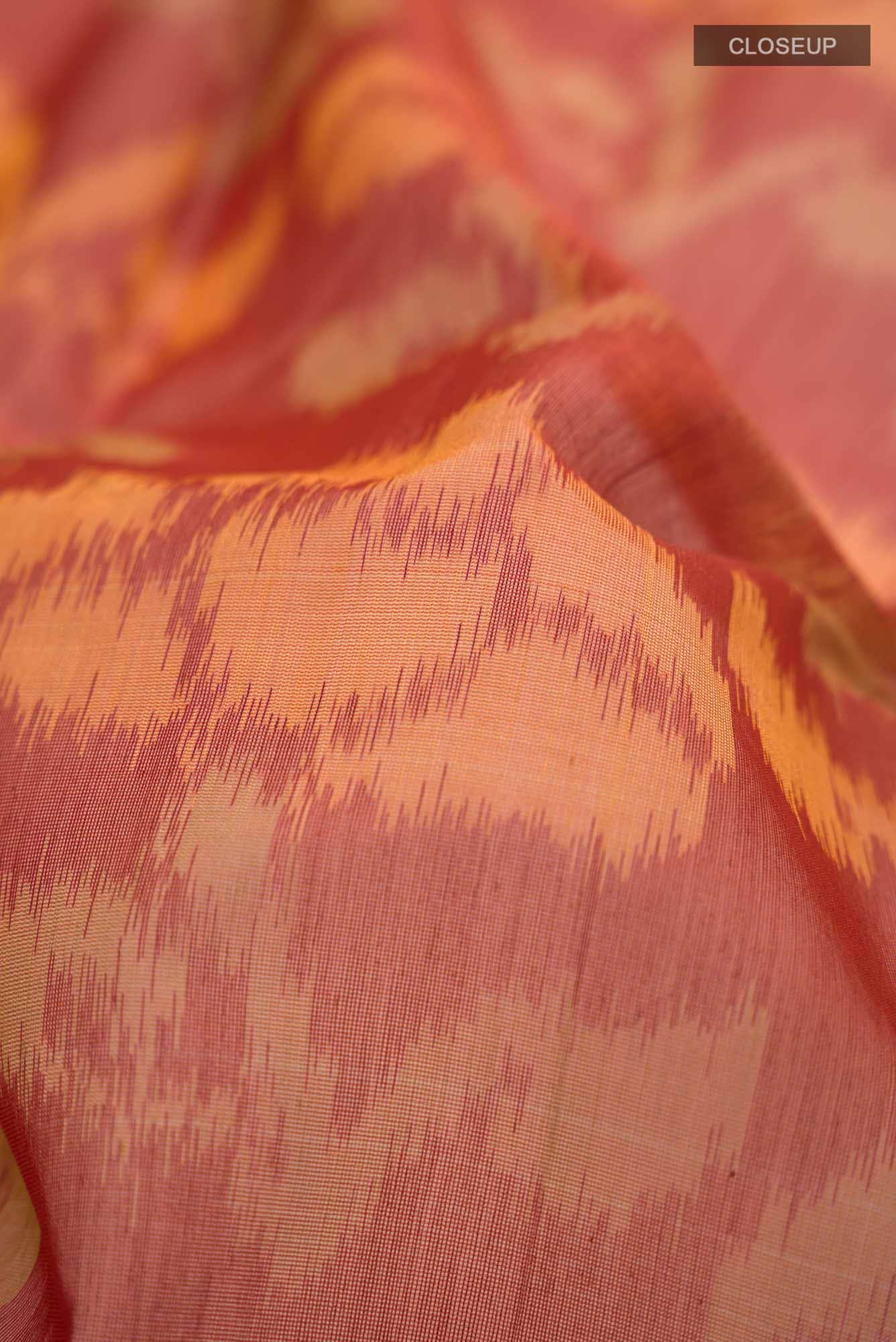 Orange Silk Cotton Saree